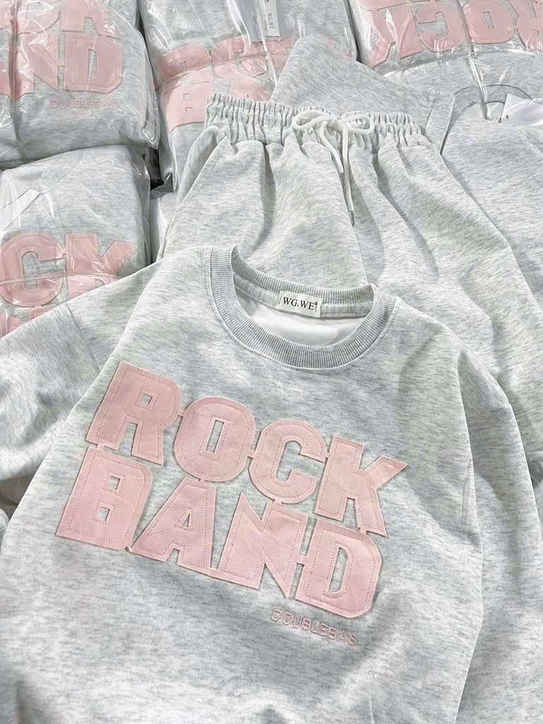 BỘ NỈ CHẤT 2 DA CHỮ ROCK CHO NỮ