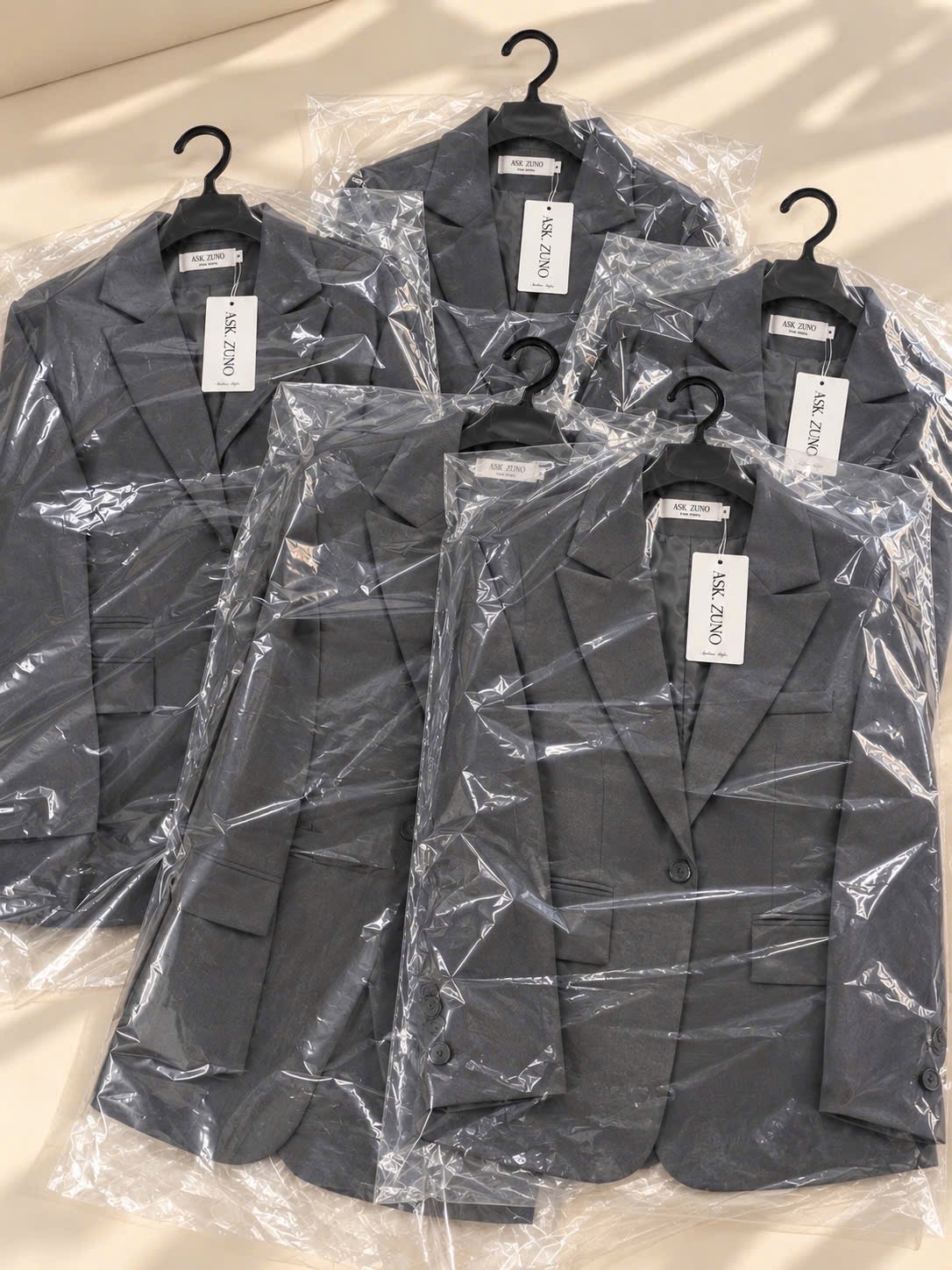 GOM- SÉT VEST BLAZER MÀU GHI XÁM TAG ASK CHO NỮ