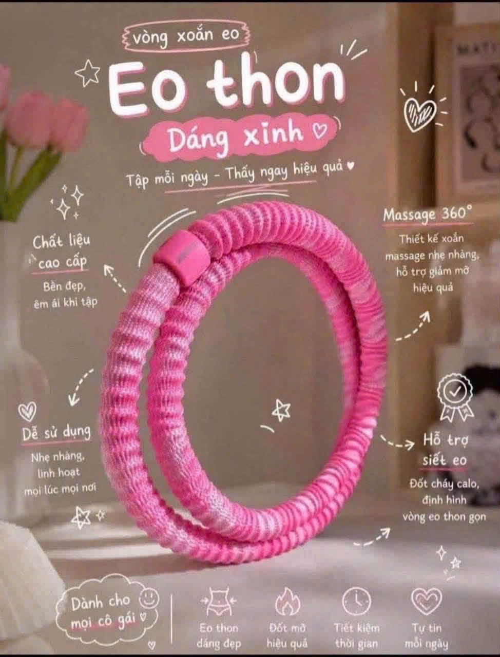 VÒNG LẮC ÉO 2,5kg RAMDOM MÀU