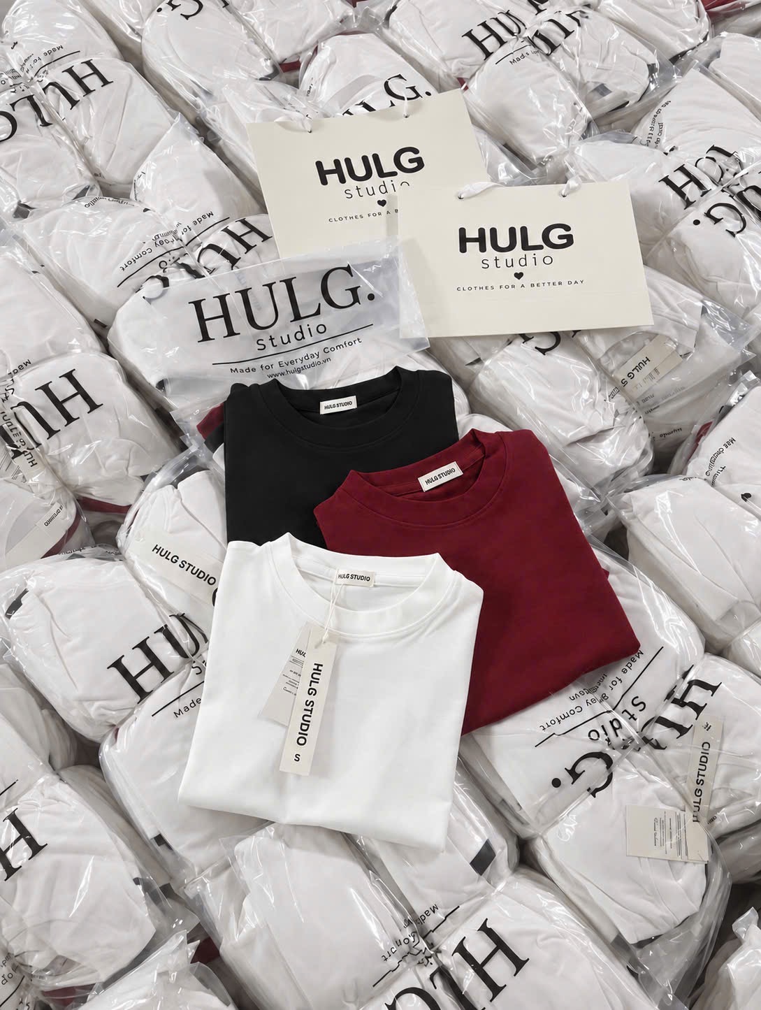 GOM - SÉT 3 ÁO THUN ZIP CỘC TAY 3 MÀU CHO NỮ
