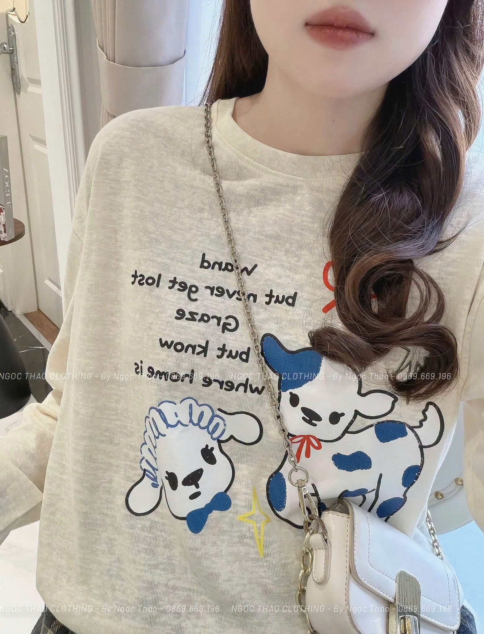 GOM - BỘ IN HÌNH CỪU QUẦN KẺ CHO NỮ