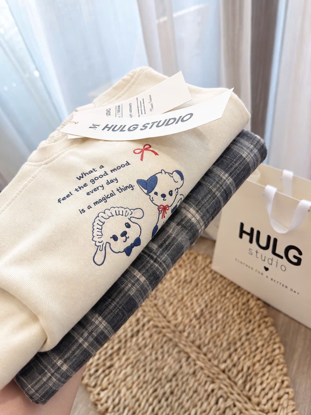 GOM - BỘ IN HÌNH CỪU QUẦN KẺ CHO NỮ