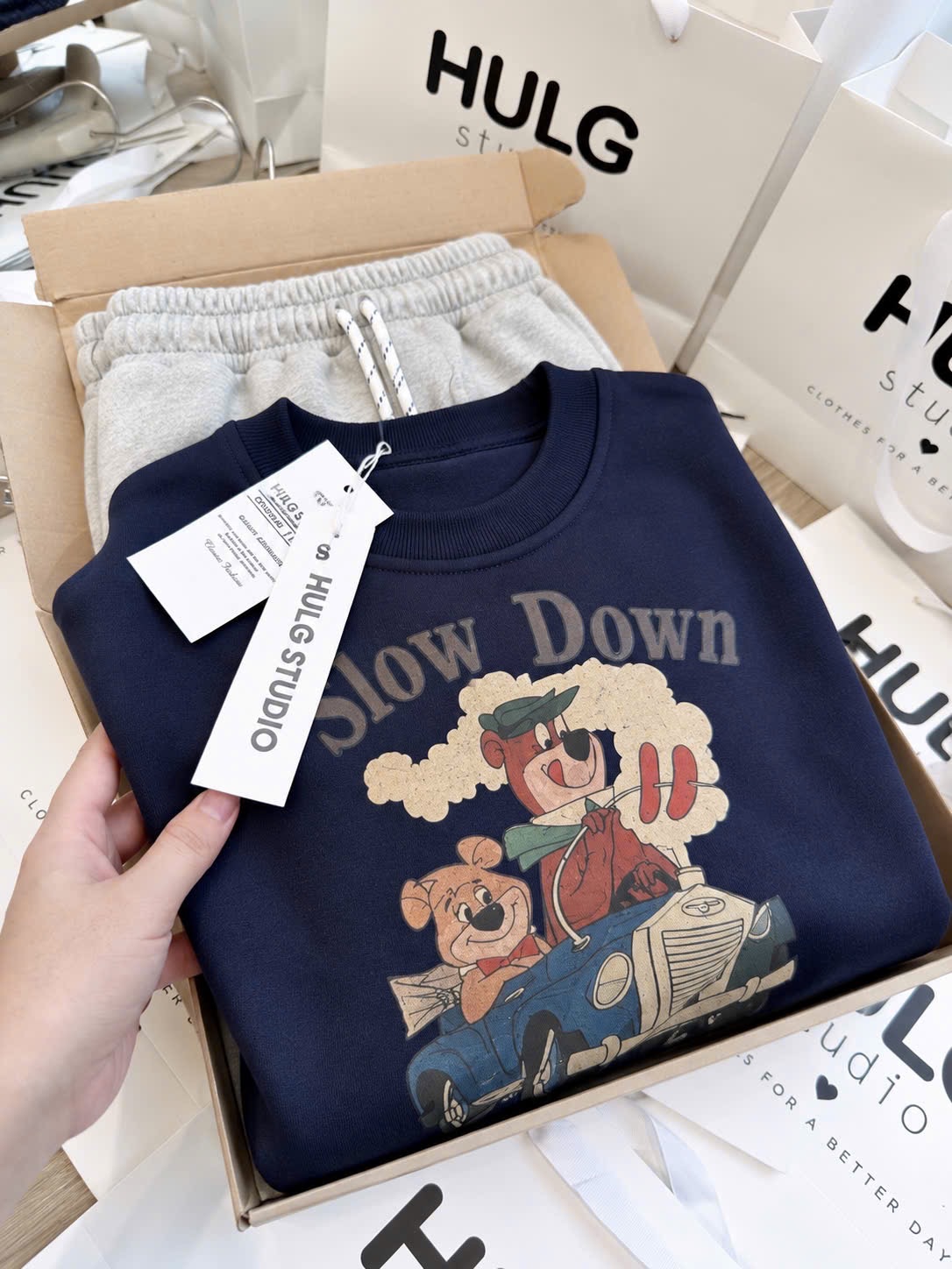GOM - BỘ NỈ THAN SLOW DOWN CHO NỮ
