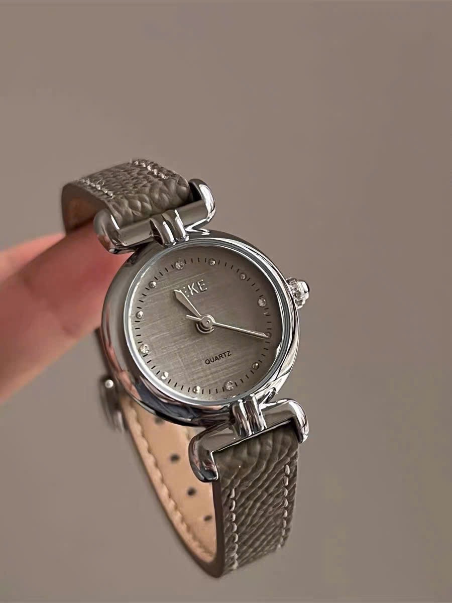ĐỒNG HỒ LEKE MẶT TRÒN DÂY XÁM HS0707