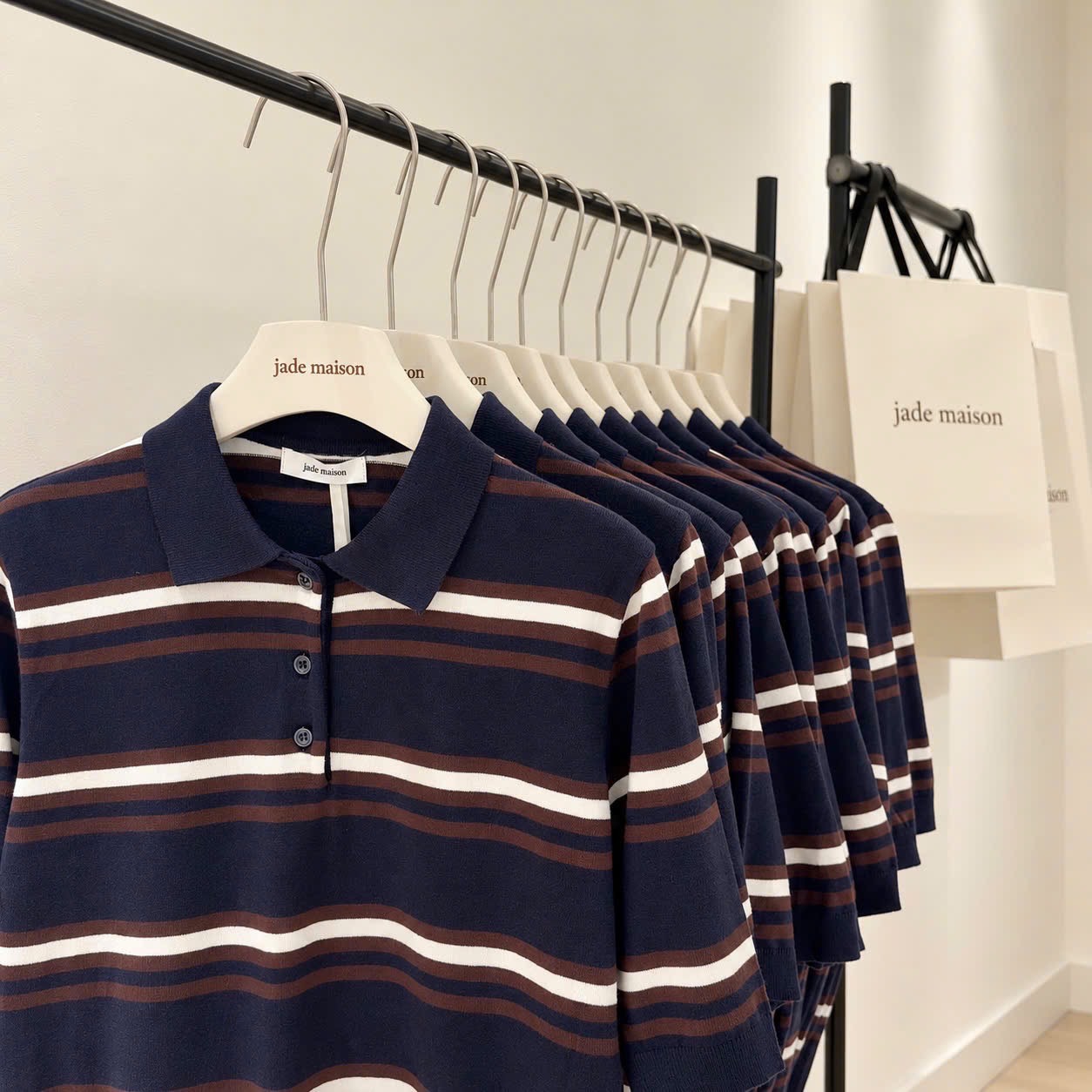 GOM - ÁO LEN POLO CỘC TAY PHỐI MÀU
