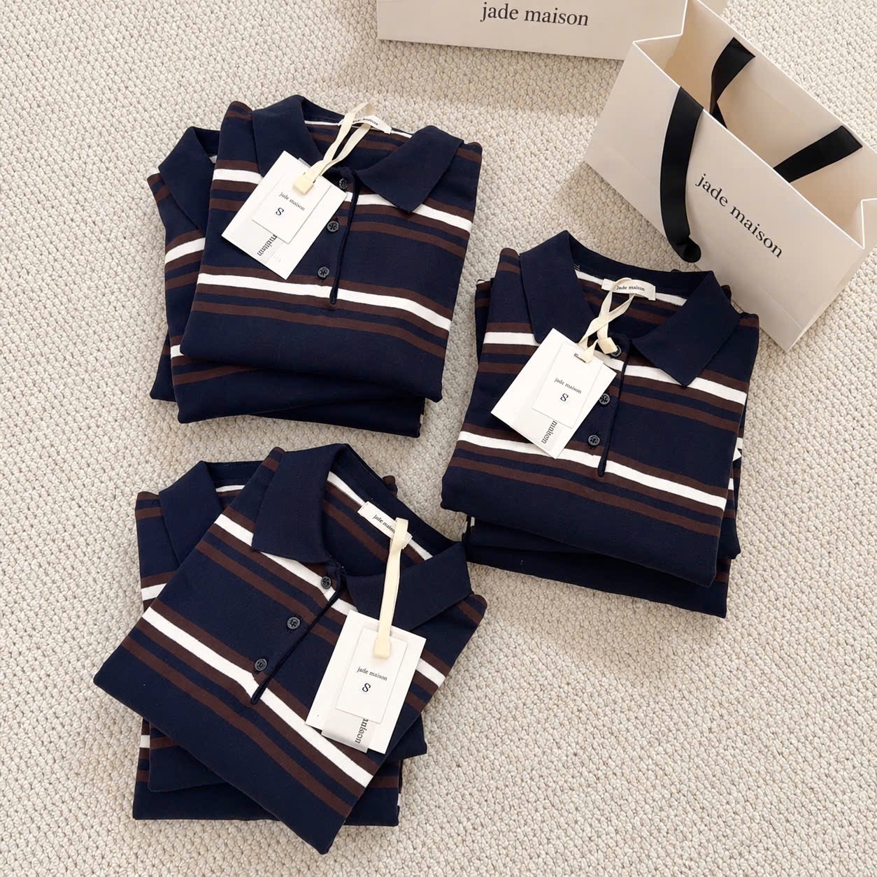 GOM - ÁO LEN POLO CỘC TAY PHỐI MÀU