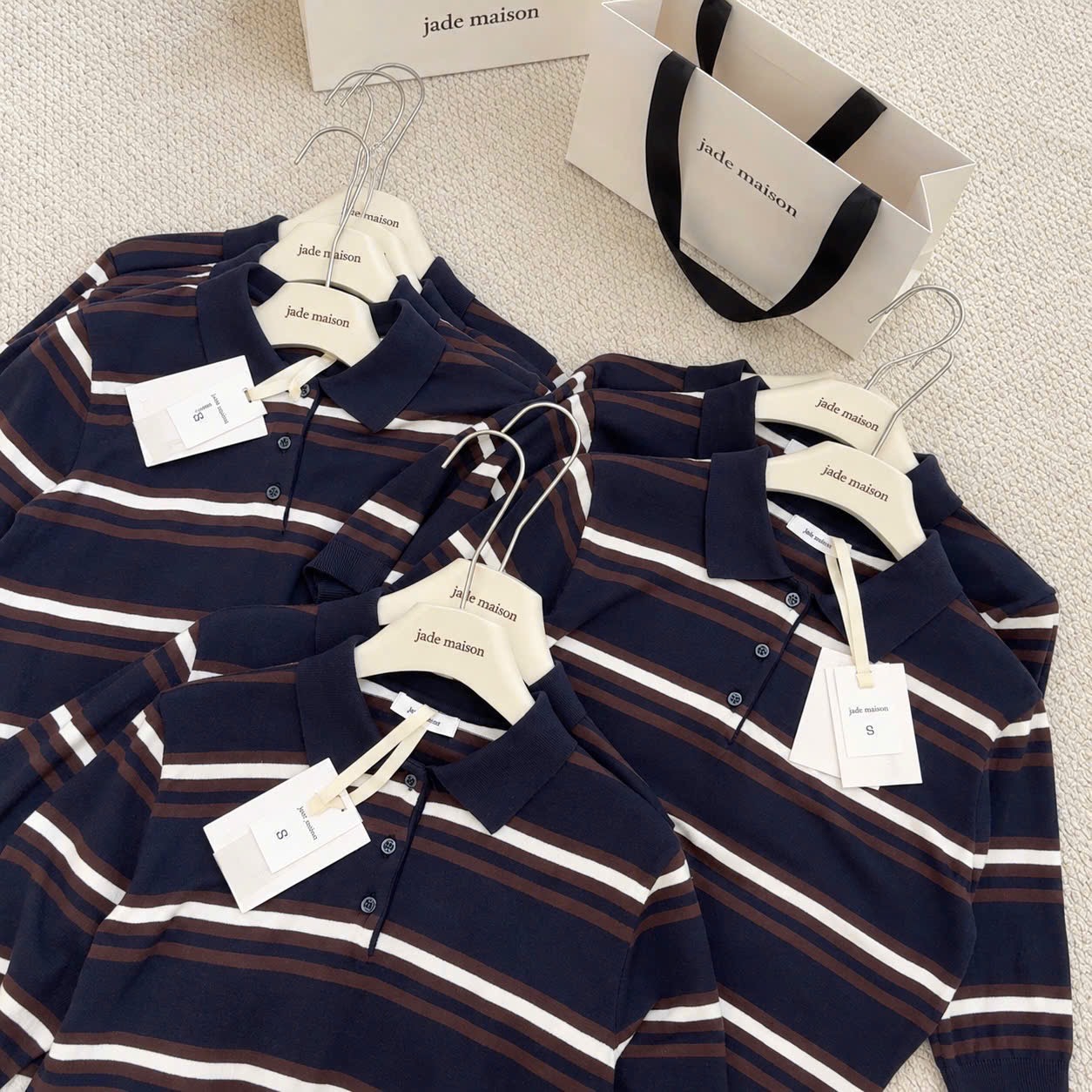 GOM - ÁO LEN POLO CỘC TAY PHỐI MÀU