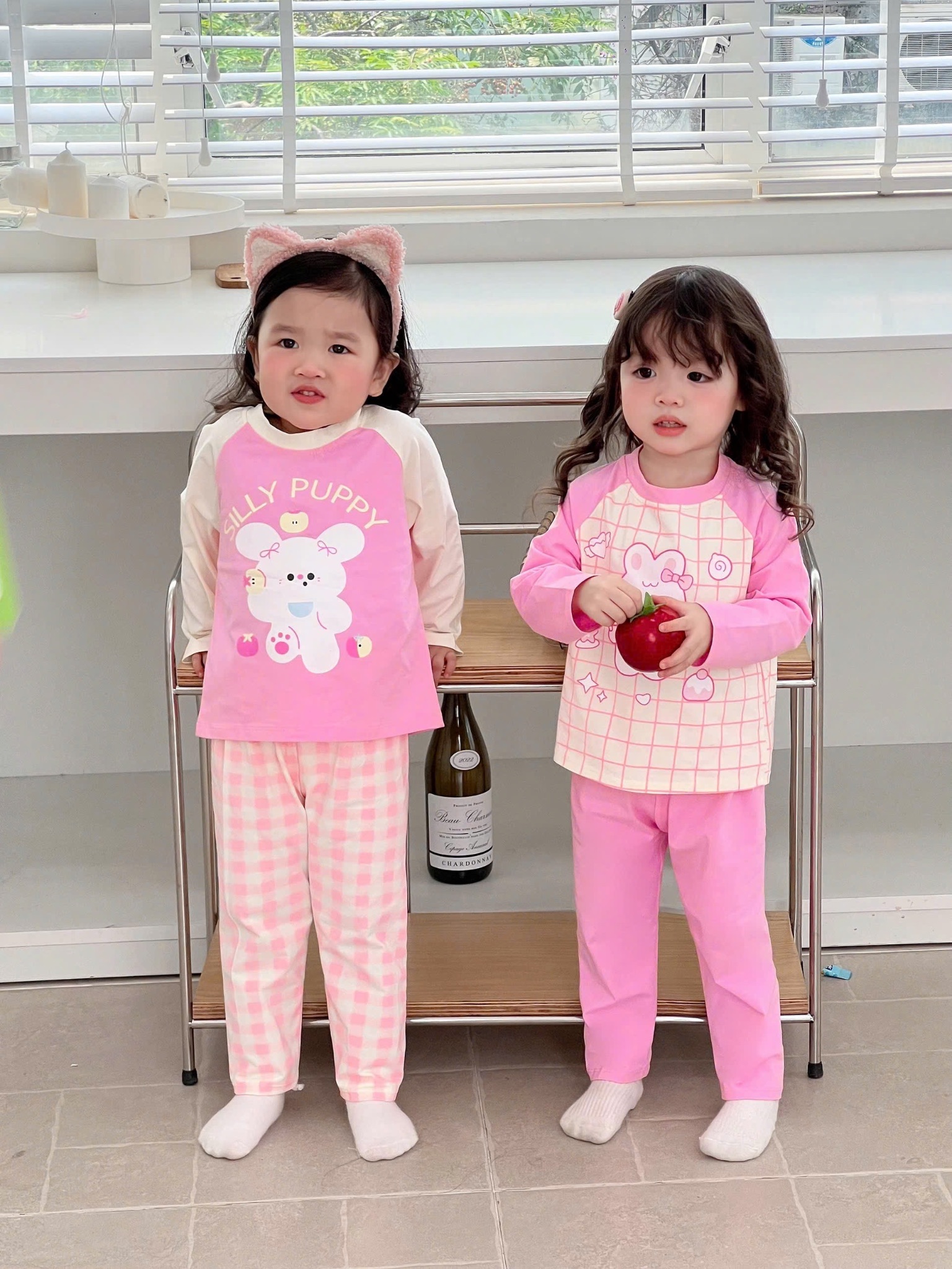 SÉT 2 BỘ PUPPY THU ĐÔNG DÀI TAY CHO BG