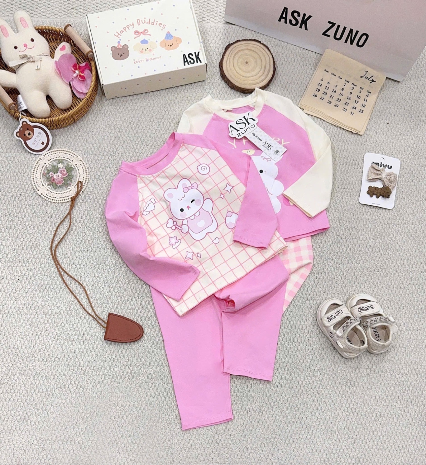 SÉT 2 BỘ PUPPY THU ĐÔNG DÀI TAY CHO BG