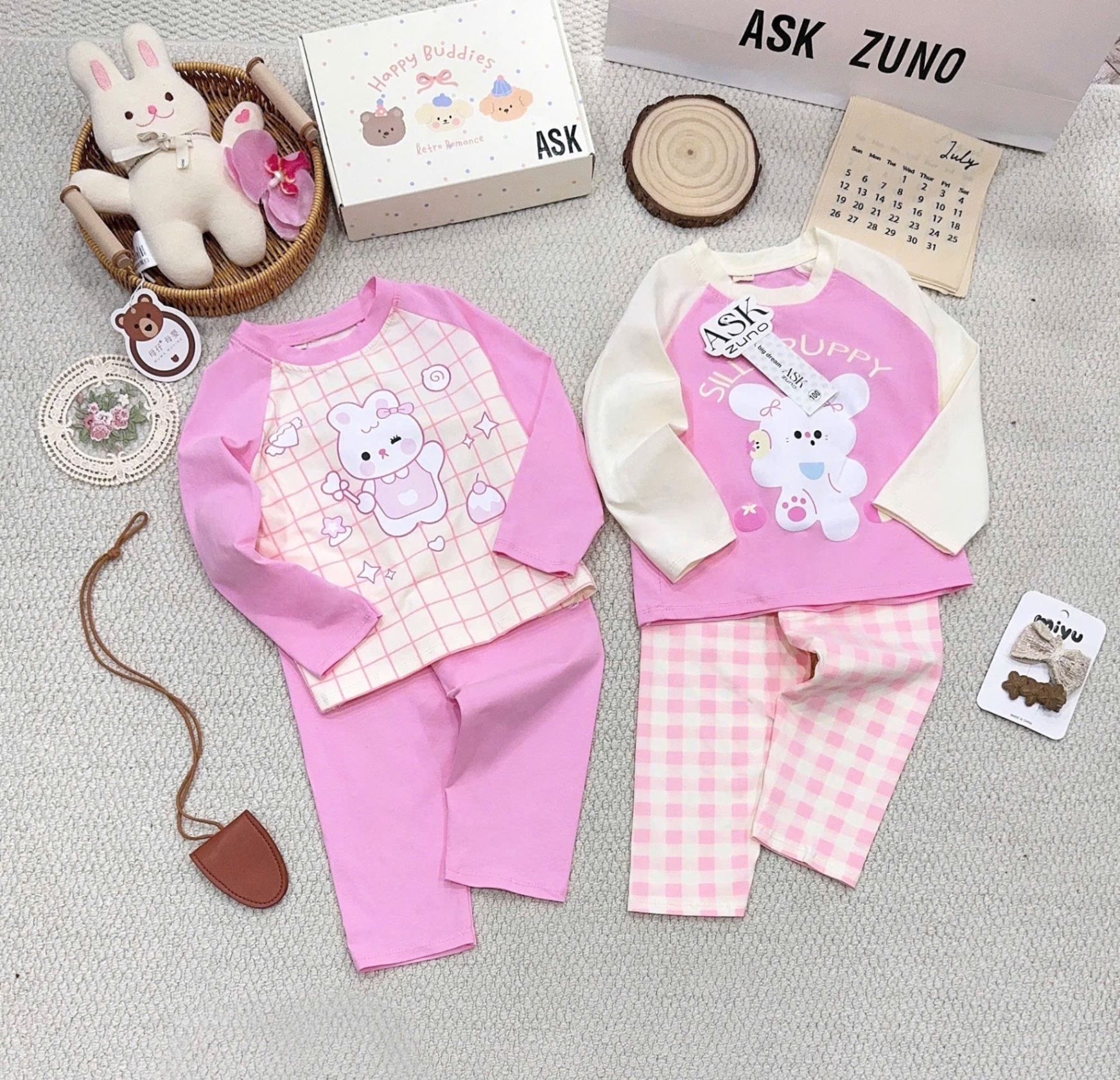 SÉT 2 BỘ PUPPY THU ĐÔNG DÀI TAY CHO BG