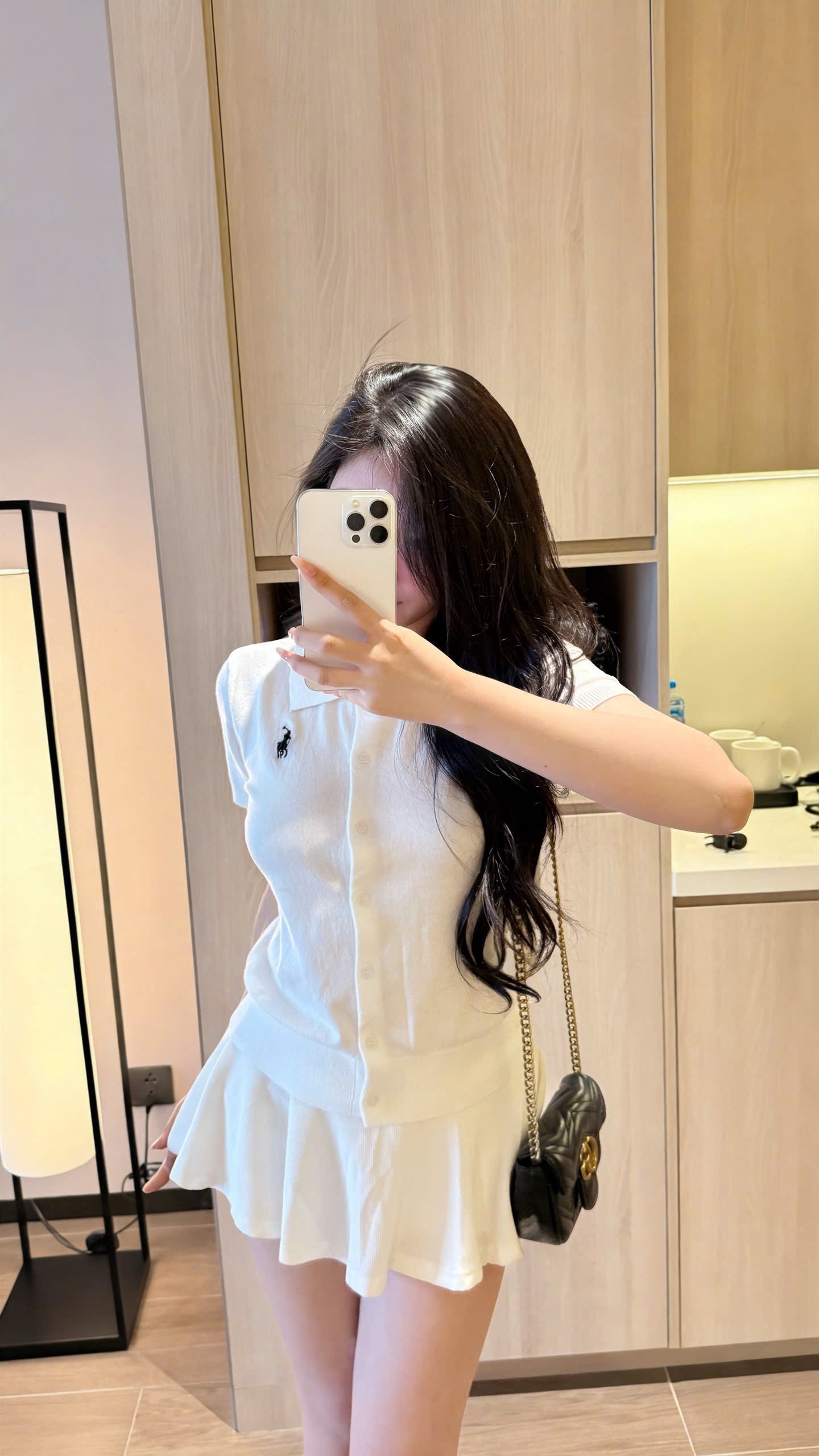 ÁO CDG CÔC TAY TRẮNG THÊU NGỰA