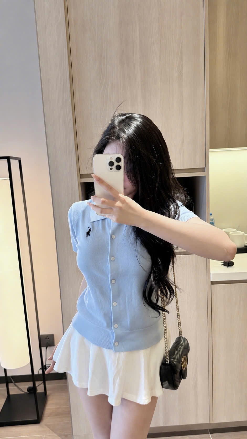 ÁO CDG CỘC TAY XANH THÊU NGỰA