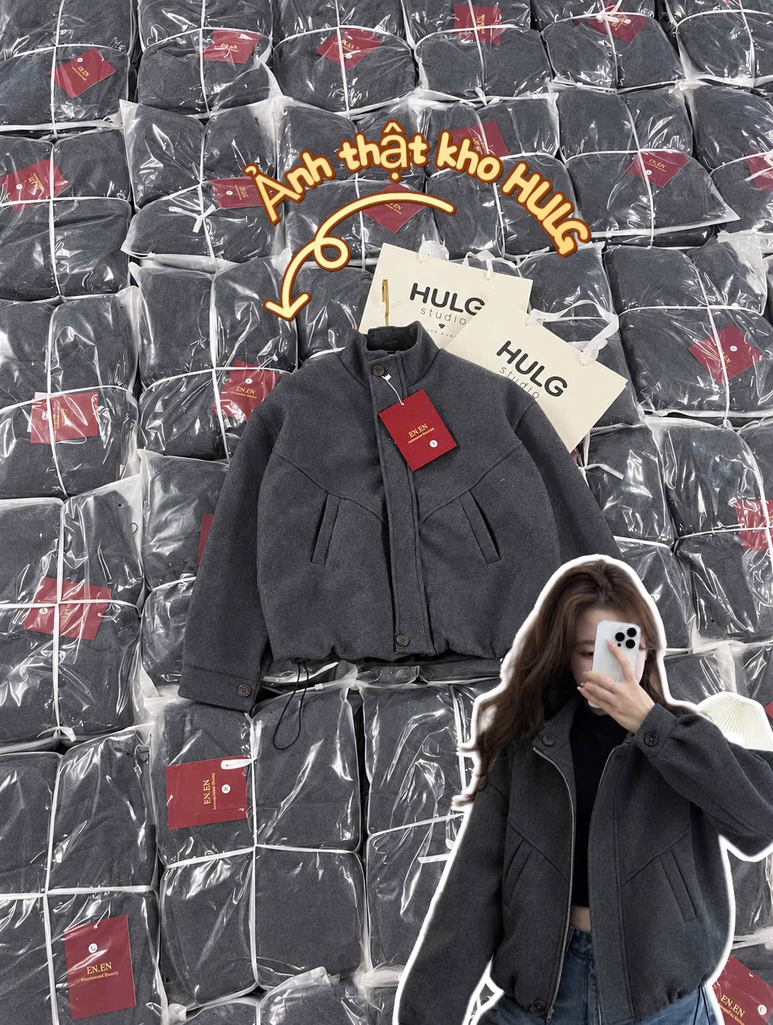 GOM - ÁO KHOÁC BOMBER DẠ XÁM