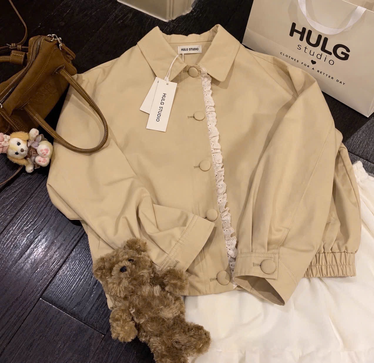 ÁO KHOÁC KAKI BE PHỐI REN