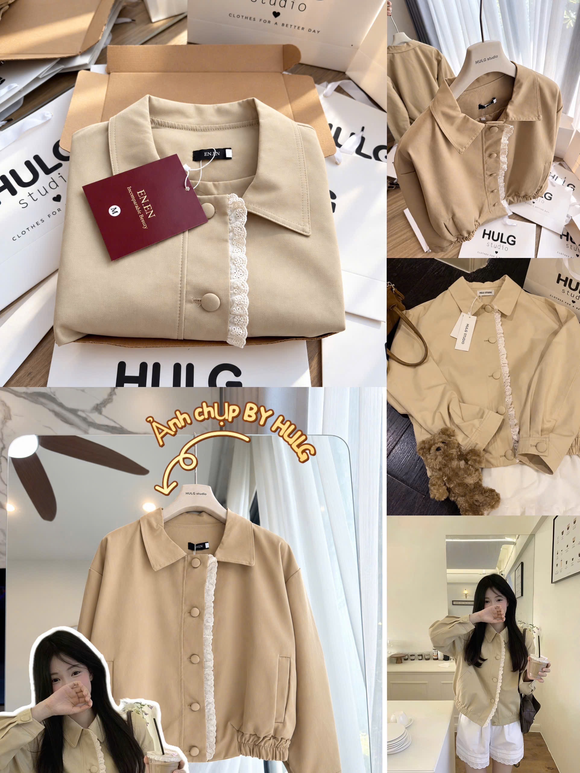 ÁO KHOÁC KAKI BE PHỐI REN