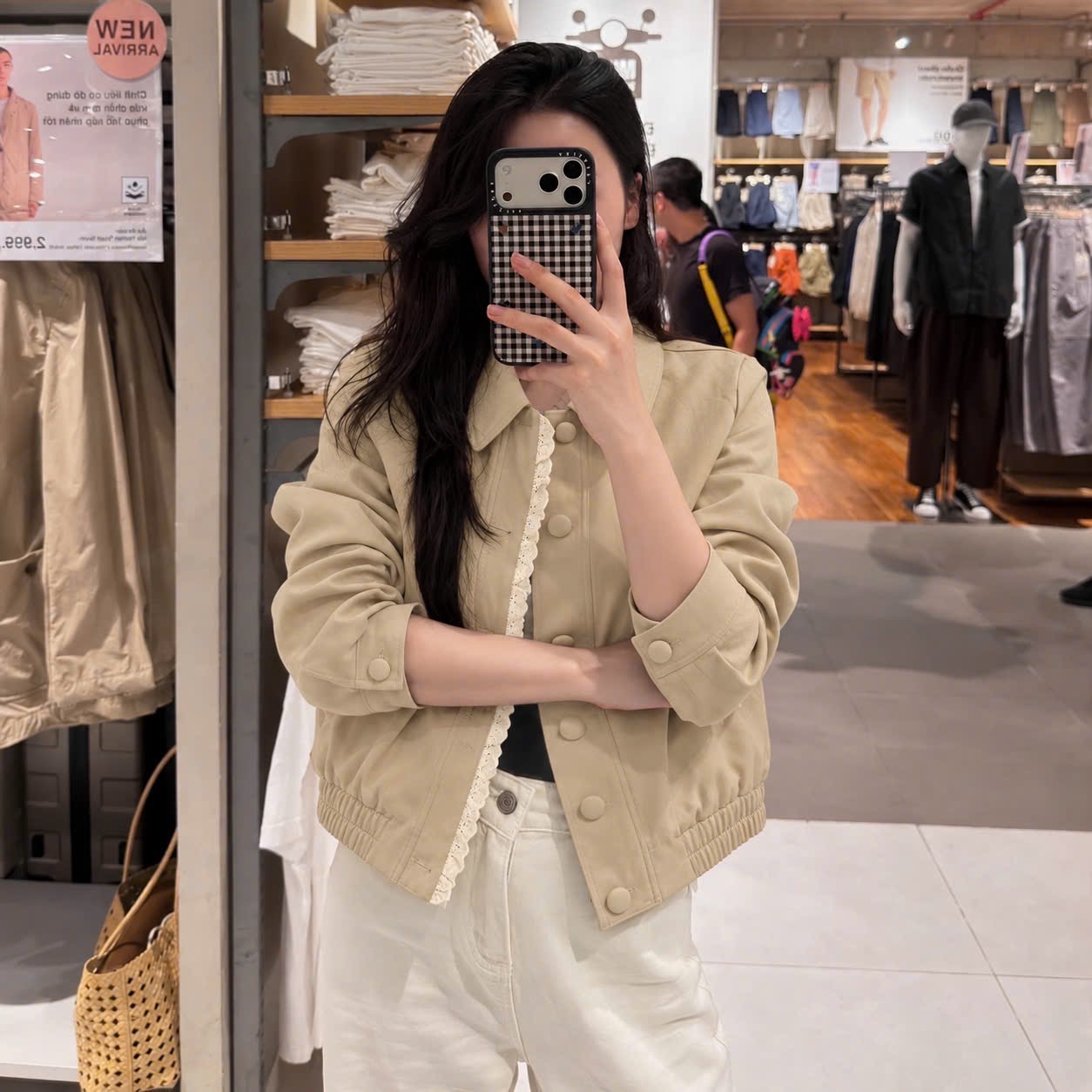 ÁO KHOÁC KAKI BE PHỐI REN