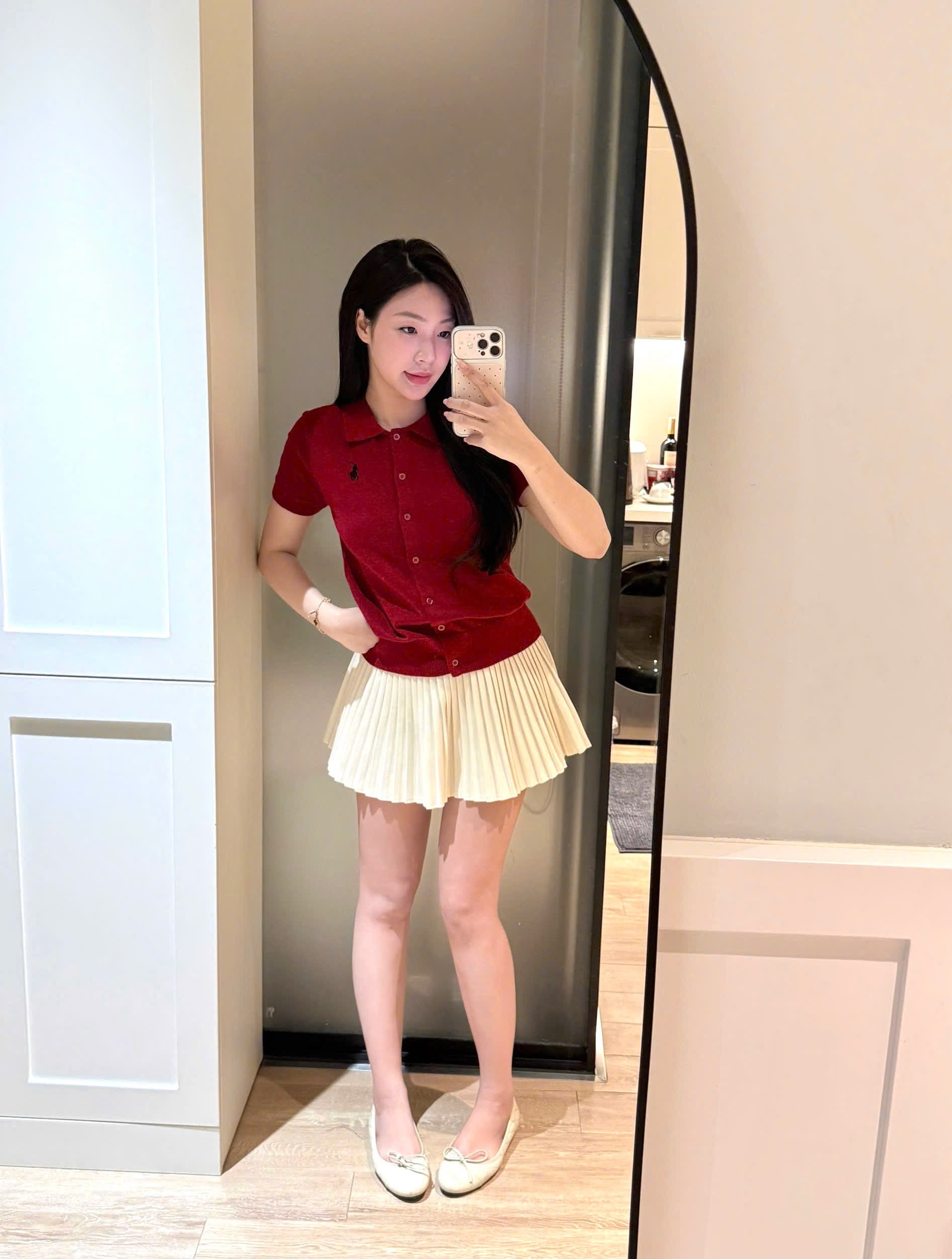 ÁO LEN CDG CỘC TAY ĐỎ THEU NGỰA