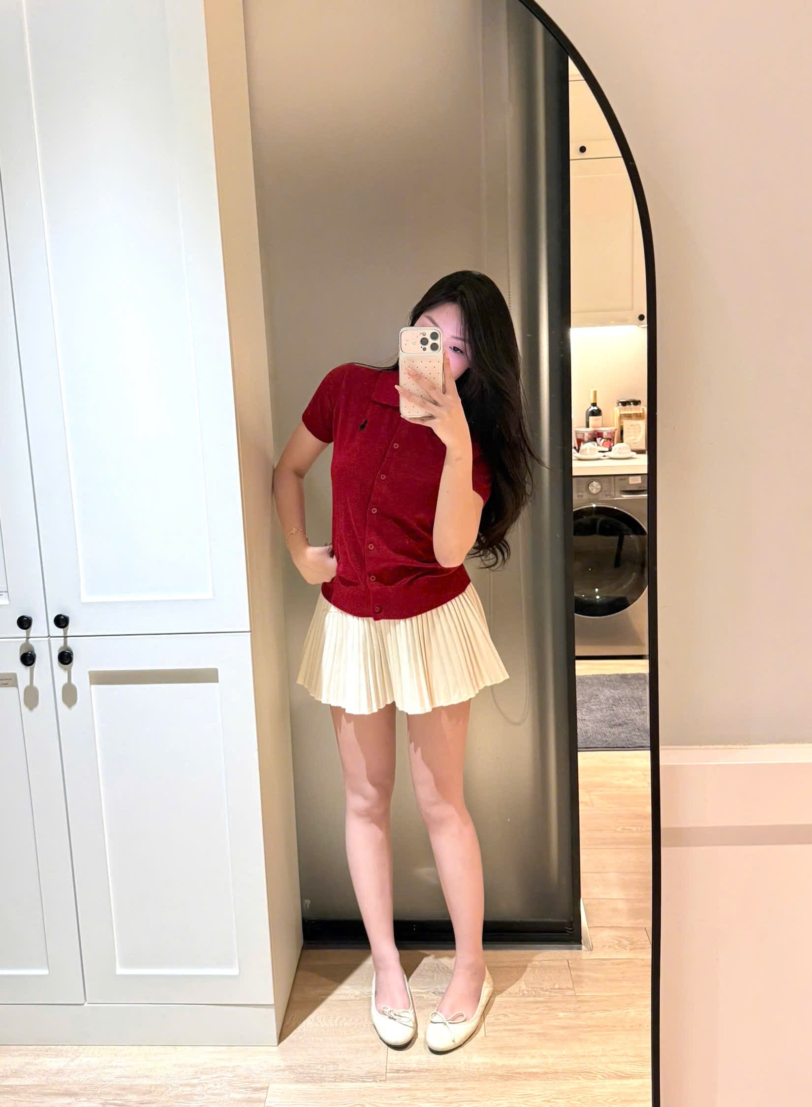 ÁO LEN CDG CỘC TAY ĐỎ THEU NGỰA