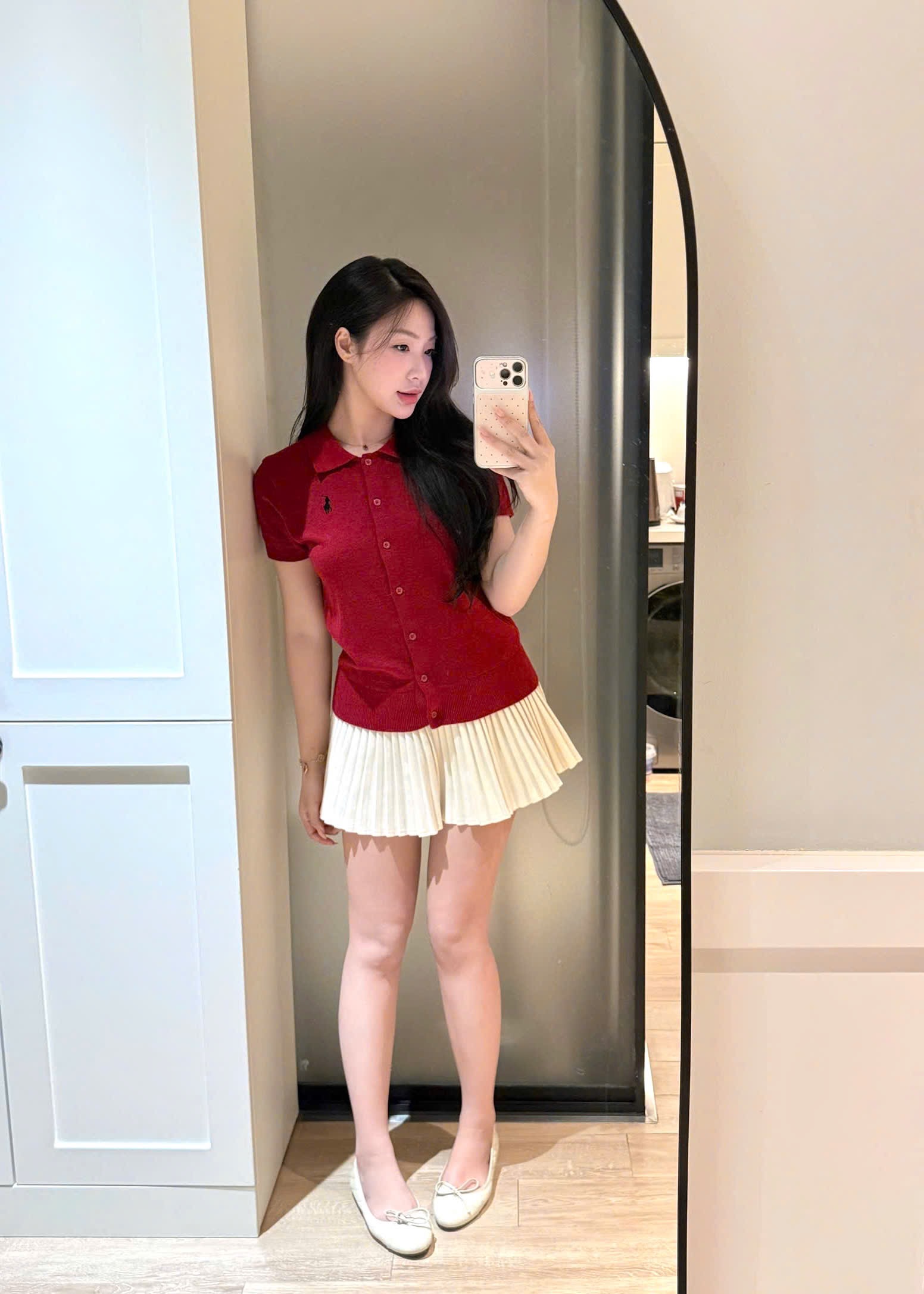 ÁO LEN CDG CỘC TAY ĐỎ THEU NGỰA