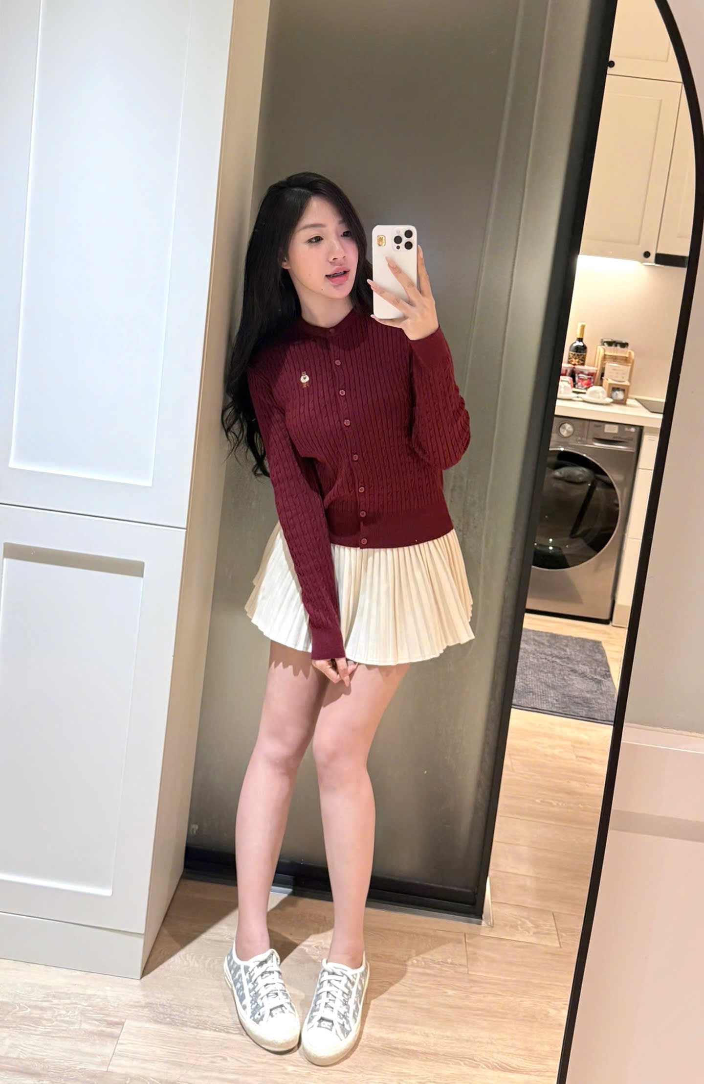 ÁO LEN CDG MÀU ĐỎ GẤU WHOU