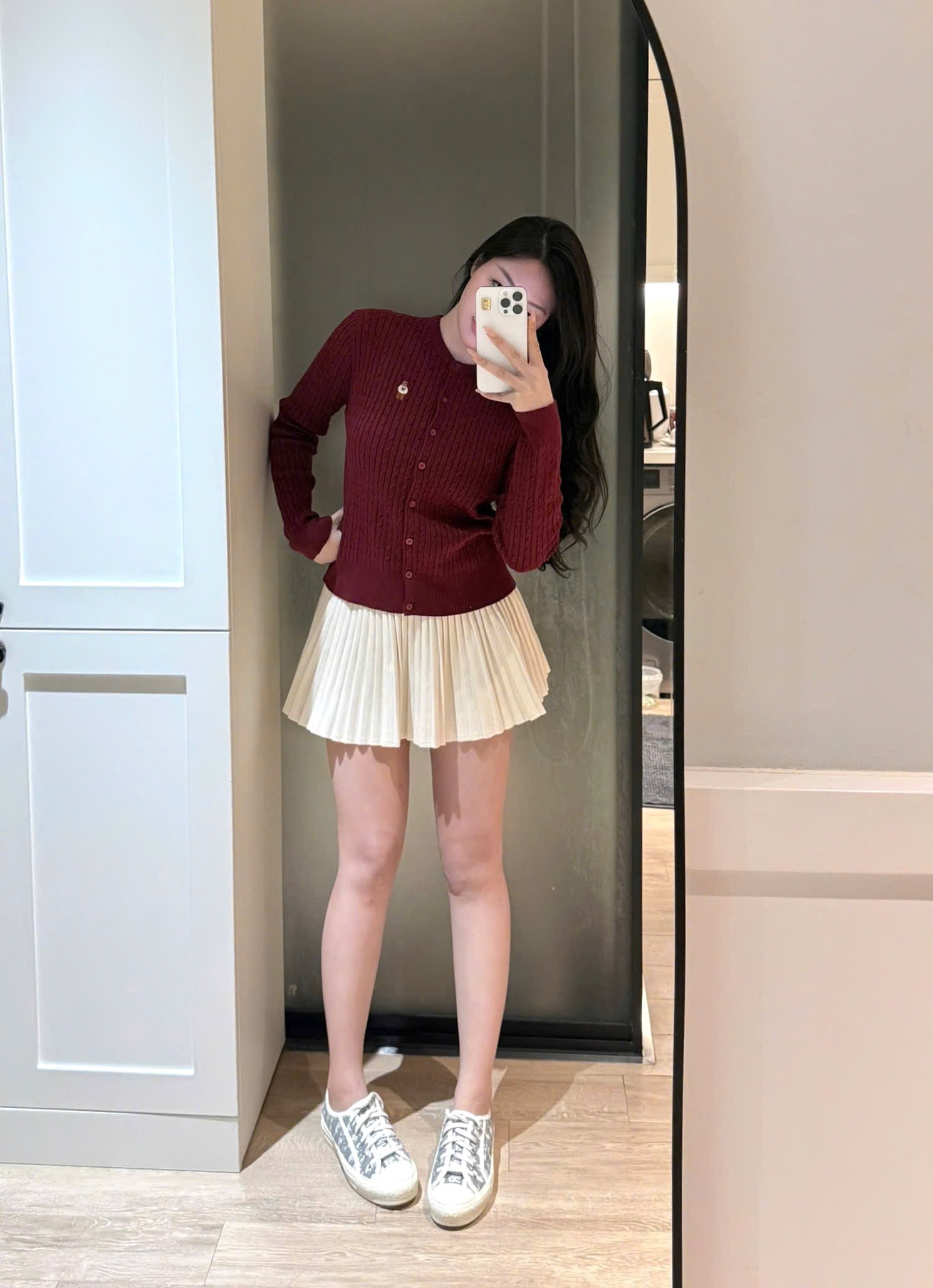 ÁO LEN CDG MÀU ĐỎ GẤU WHOU