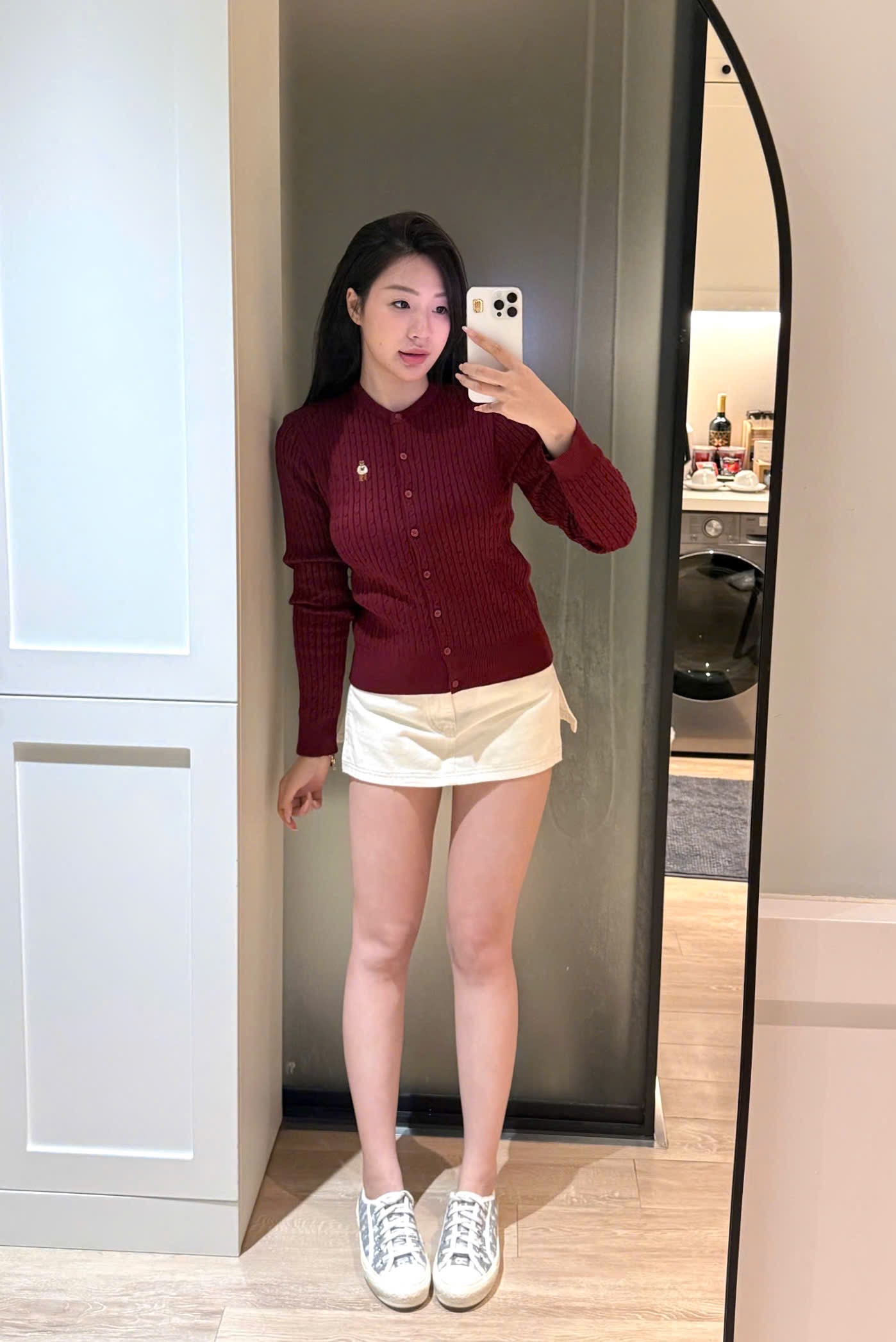 ÁO LEN CDG MÀU ĐỎ GẤU WHOU