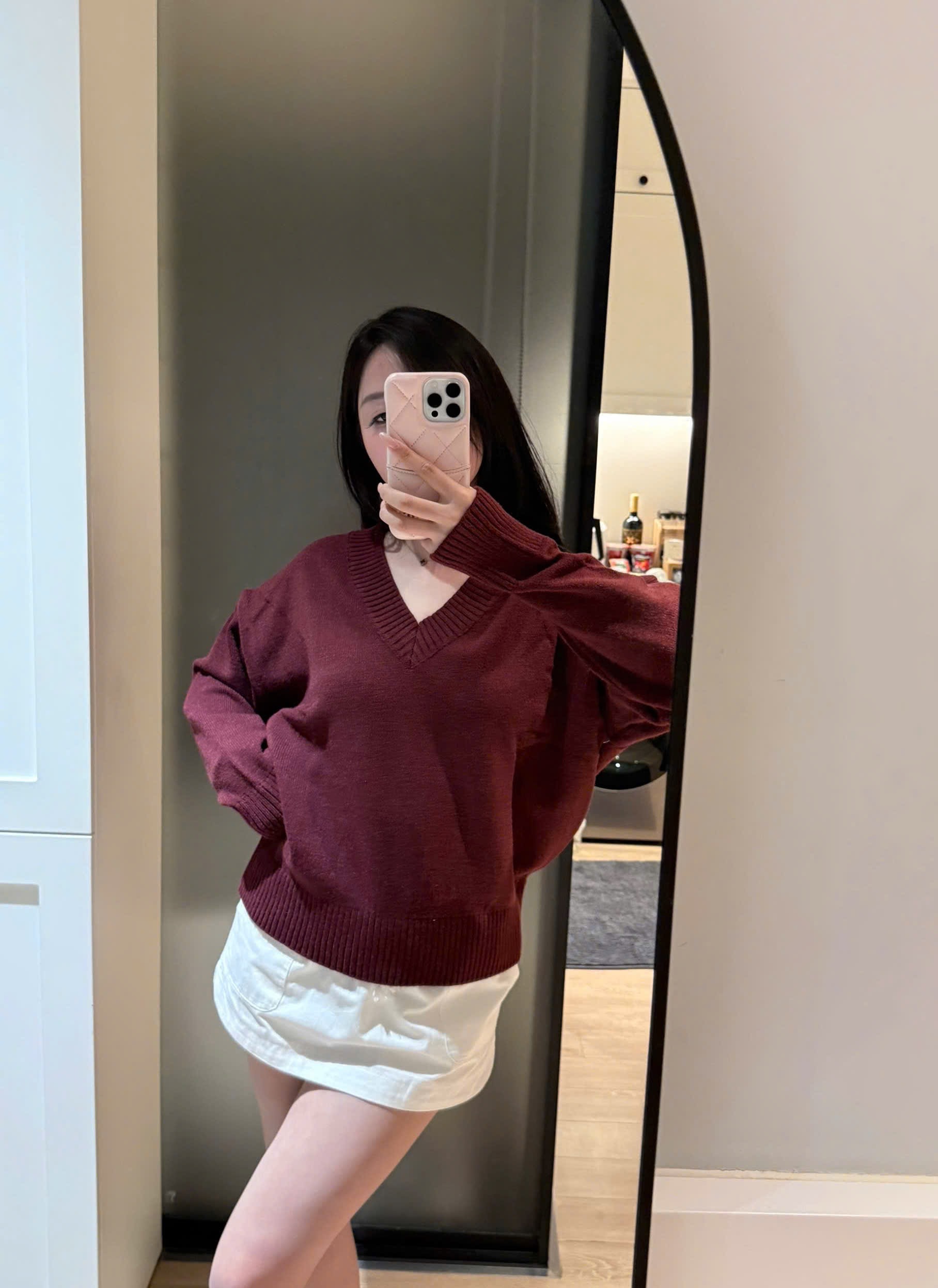 ÁO LEN CỔ TIM CÁNH DƠI 2 MÀU