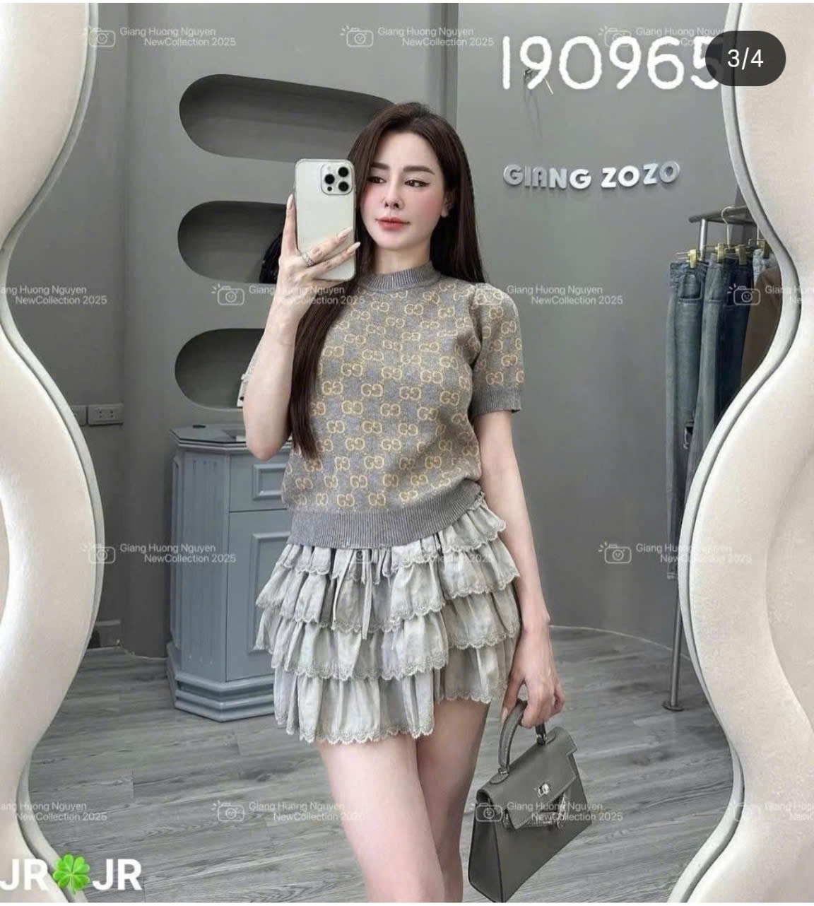 ÁO LEN CỘC GC XÁM VÀNG QC