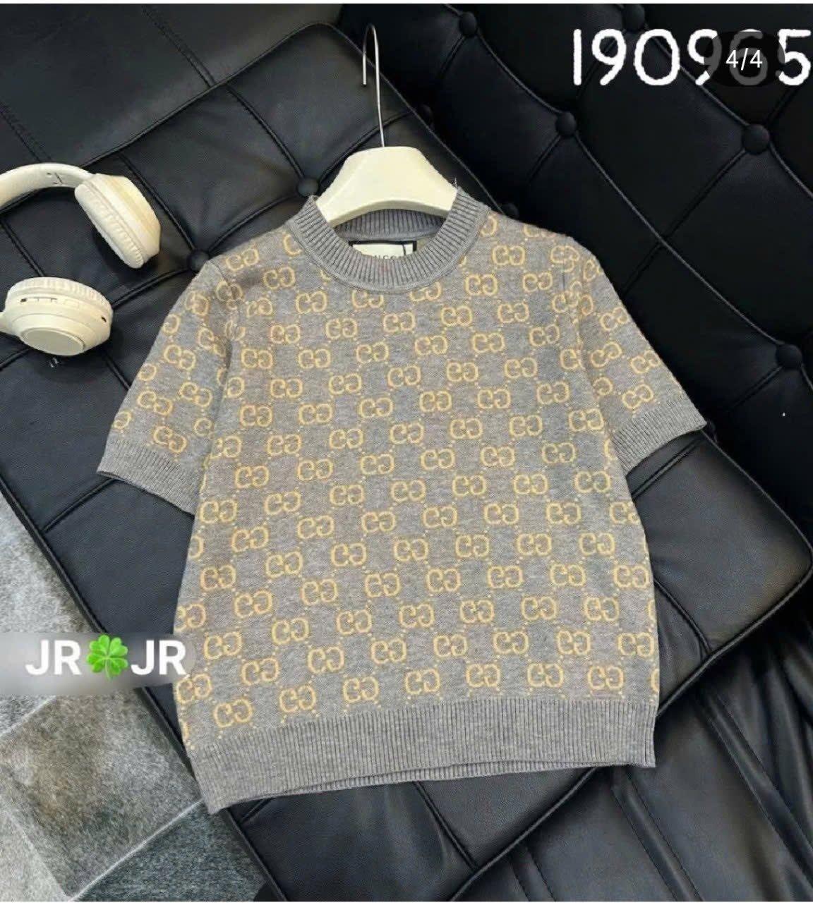 ÁO LEN CỘC GC XÁM VÀNG QC