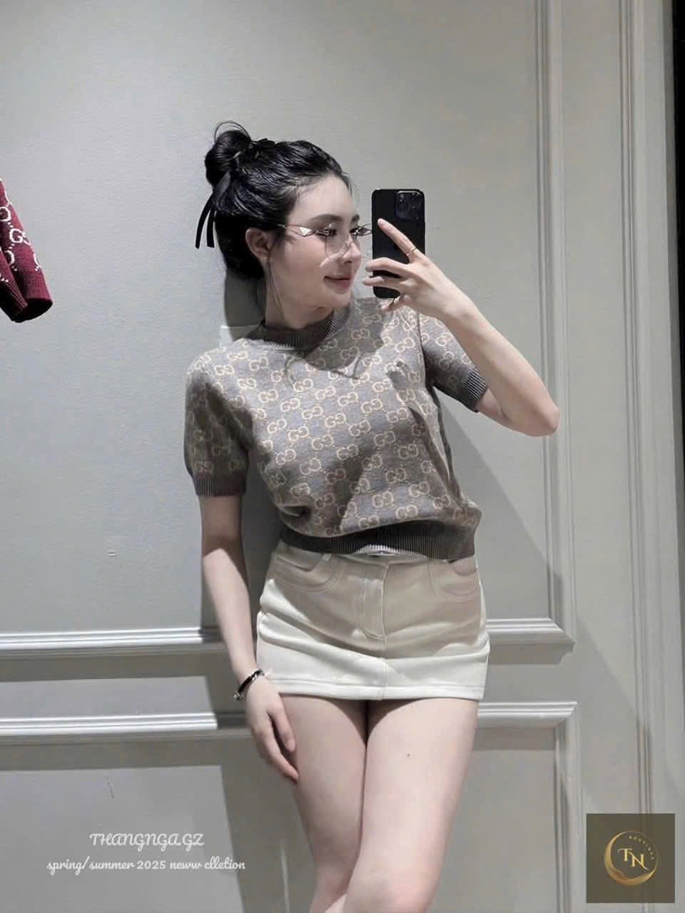 ÁO LEN CỘC GC XÁM VÀNG QC