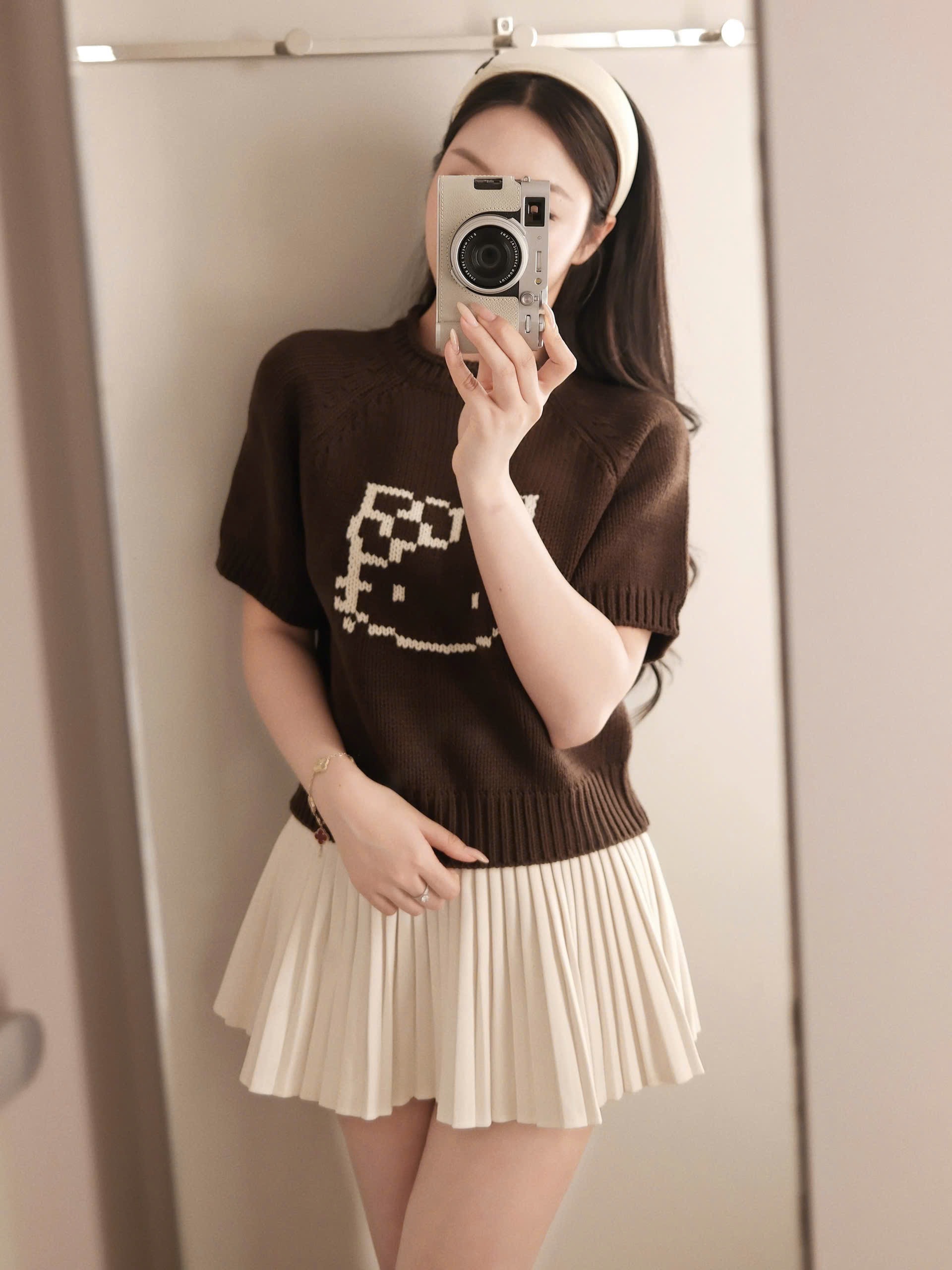 ÁO LEN CỘC TAY HÌNH MÈO HELLO KITTY