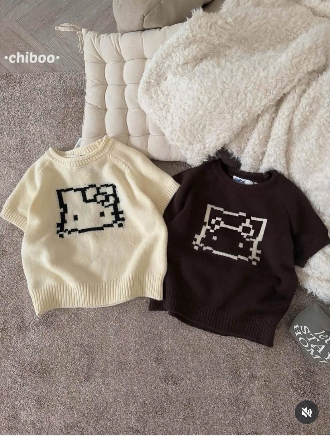ÁO LEN CỘC TAY HÌNH MÈO HELLO KITTY