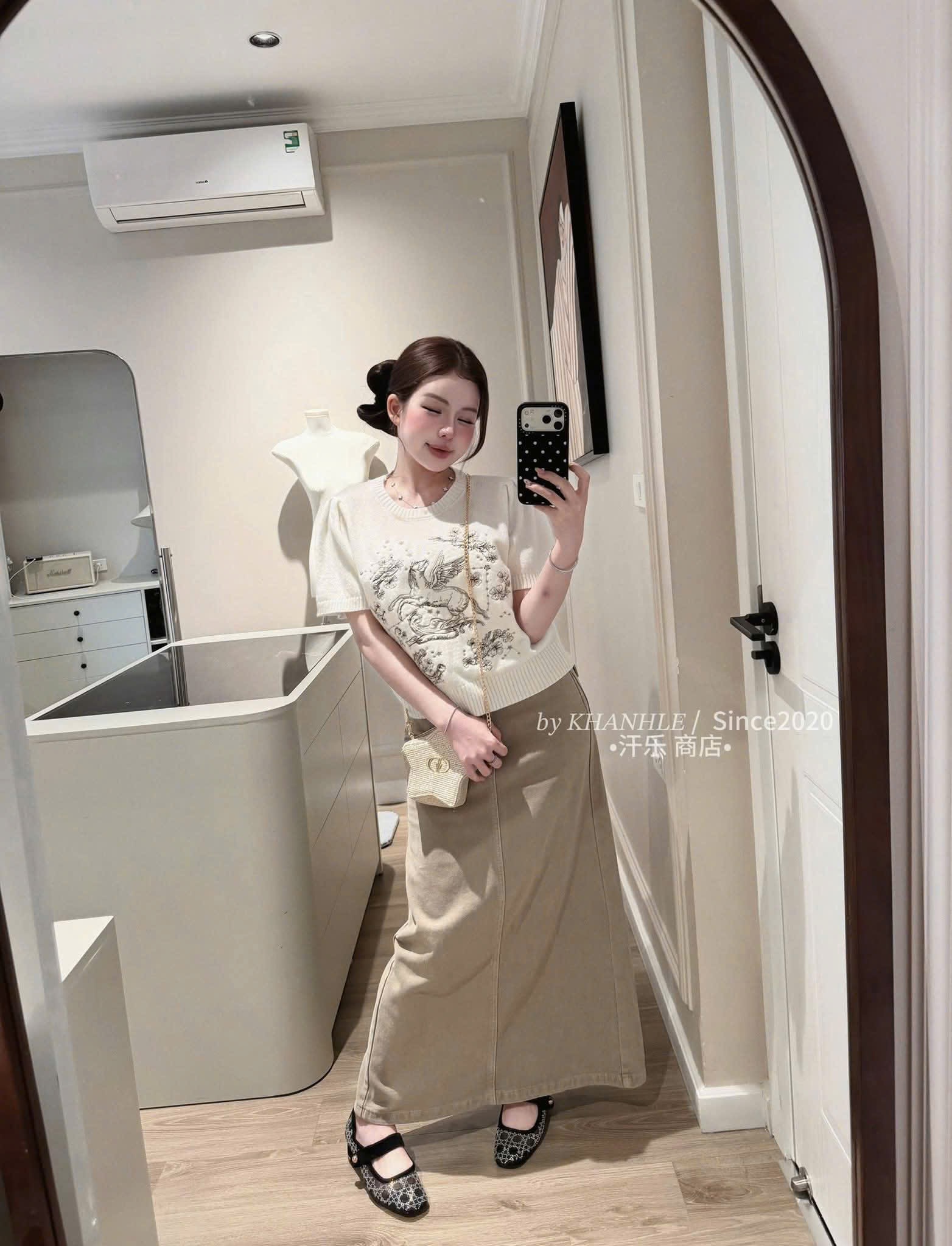 ÁO LEN MTG CỘC TAY HÌNH HOA DIO QC