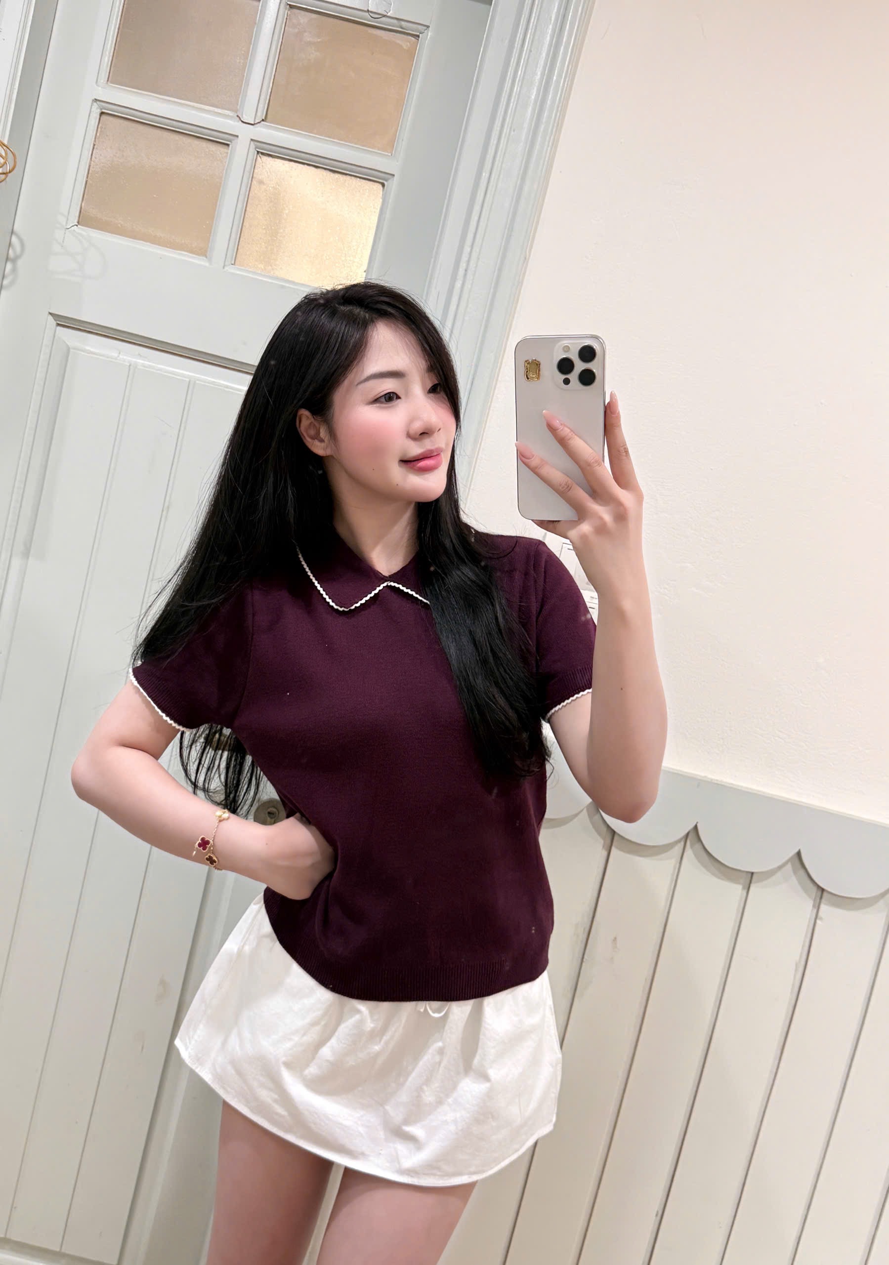 ÁO LEN POLO DỆT VIỀN REN JDMS CỘC