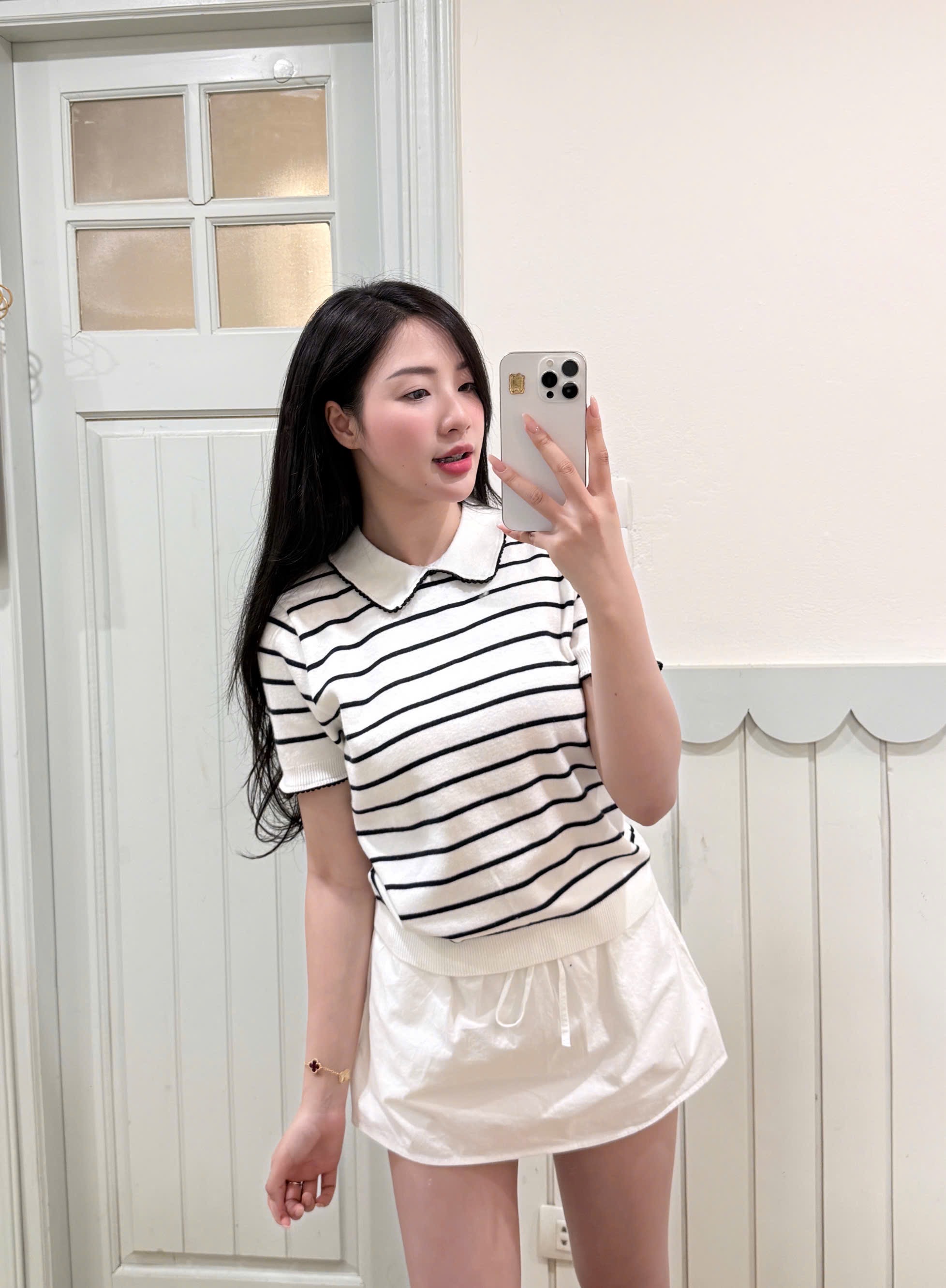 ÁO LEN POLO DỆT VIỀN REN JDMS CỘC