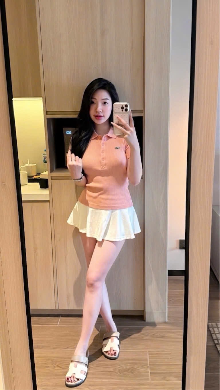 ÁO LEN TĂM POLO CAM CỔ BẺ CHO NỮ