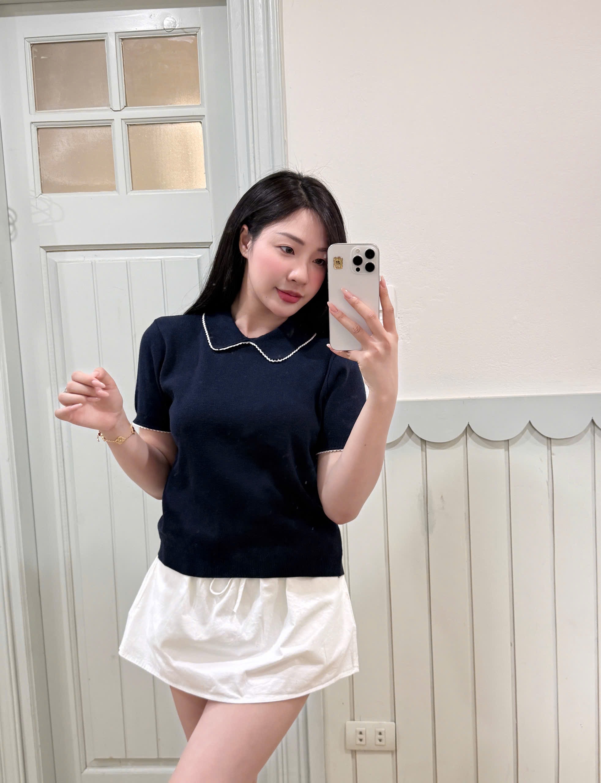 ÁO LEN THAN DỆT CỔ VIỀN CHO NỮ