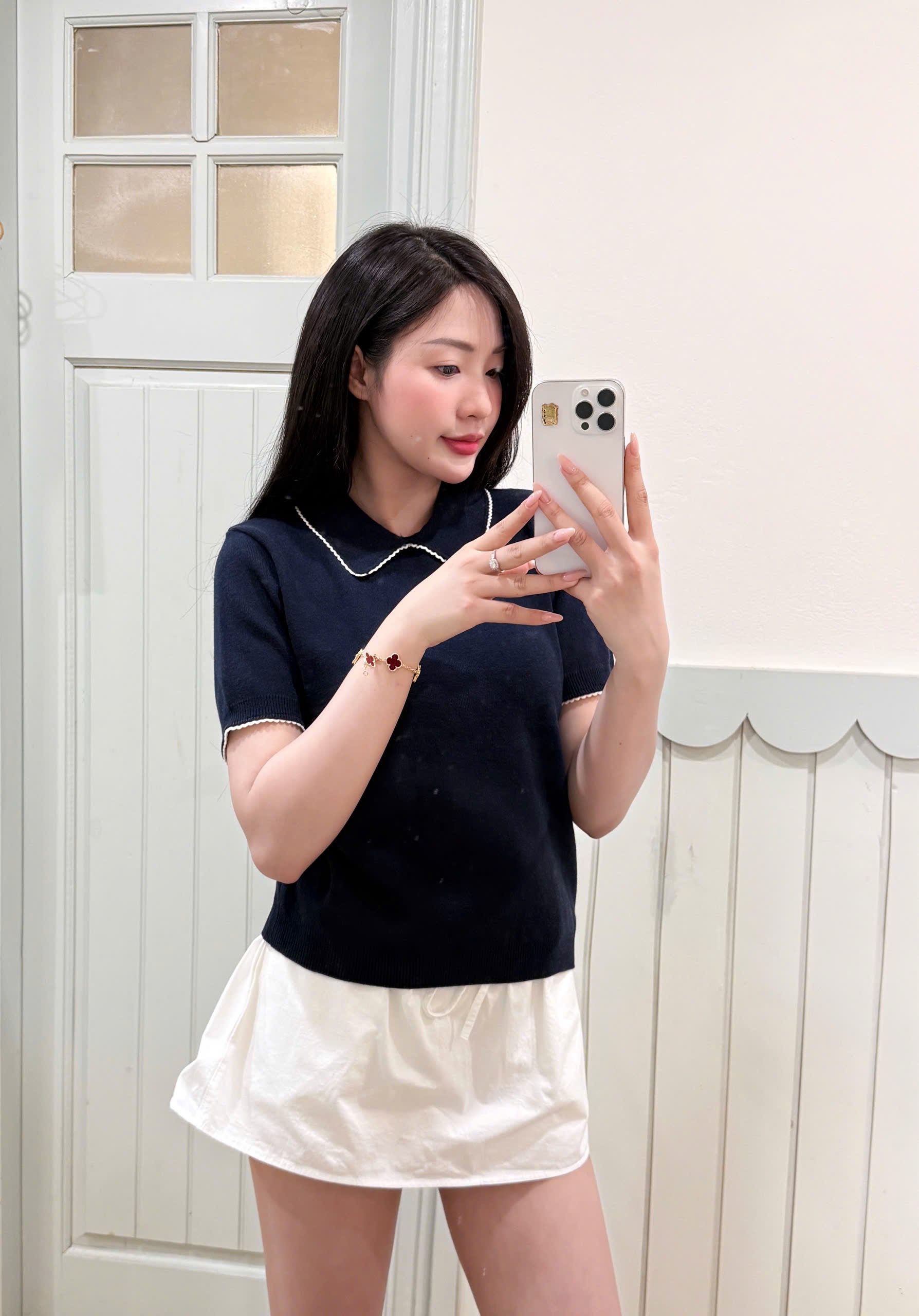 ÁO LEN THAN DỆT CỔ VIỀN CHO NỮ