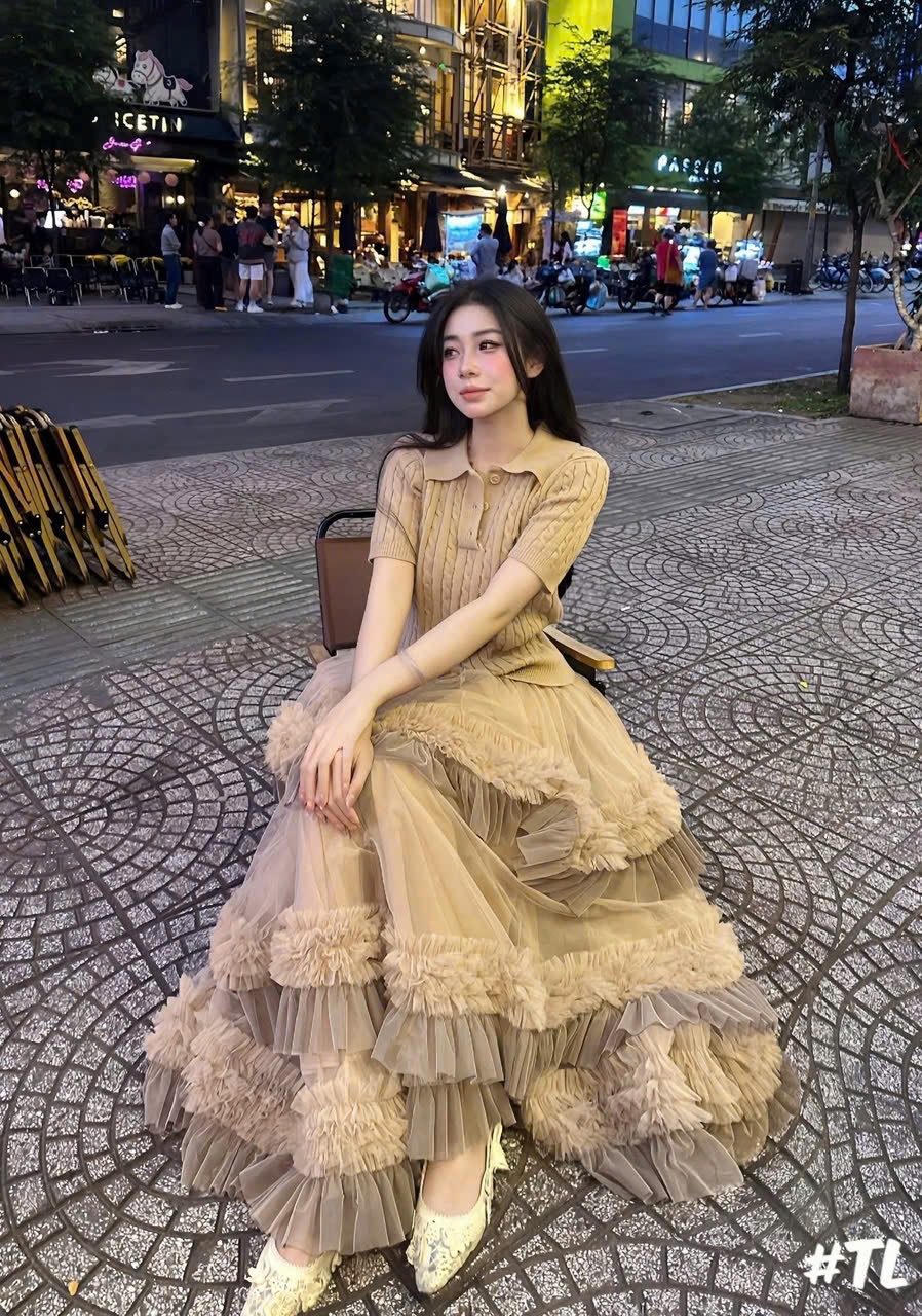 ÁO LEN THỪNG POLO THÊU NGỰA MÀU BE