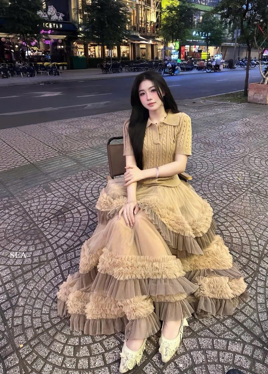 ÁO LEN THỪNG POLO THÊU NGỰA MÀU BE