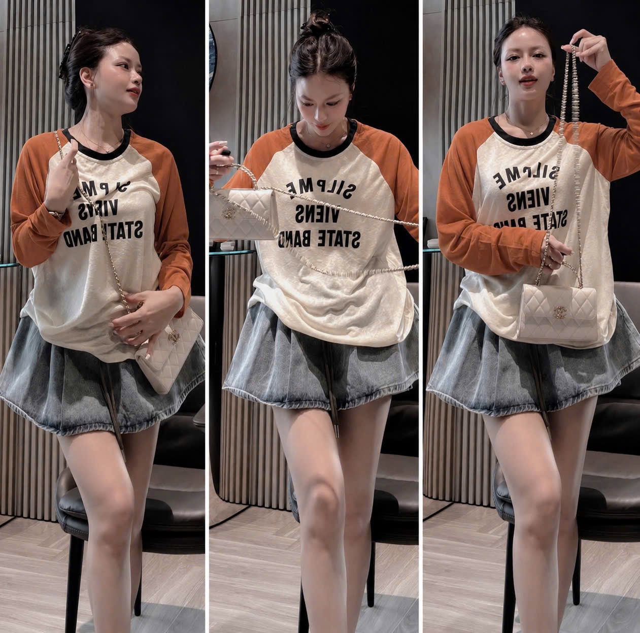 ÁO PULL GIẤY PHỐI CAM SILPME
