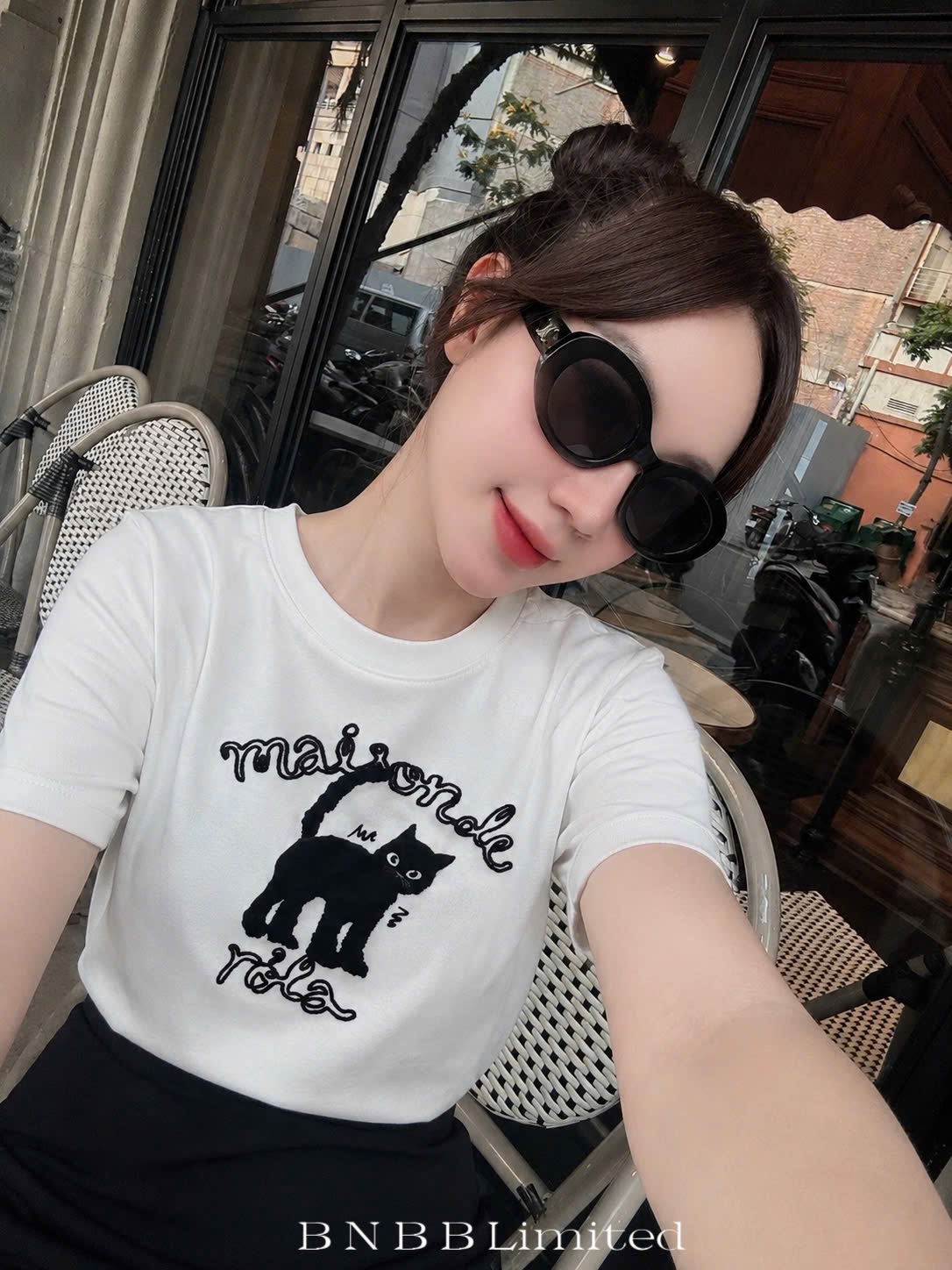ÁO PULL TRẮNG CỘC HÌNH MÈO BNBB