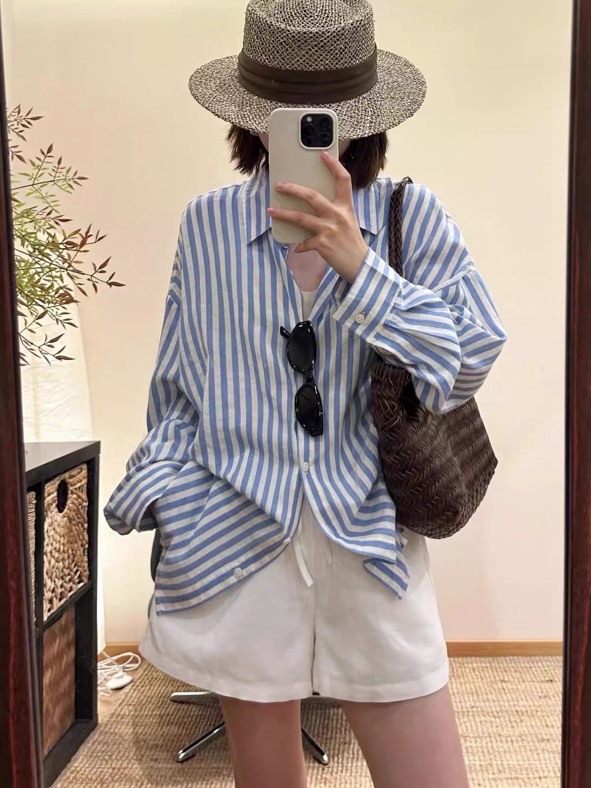 ÁO SƠ MI KẺ XANH PASTER DT NỮ