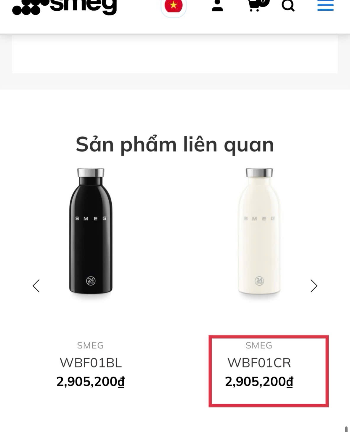 BÌNH GIỮ NHIỆT SMEG CAO CẤP 500ML