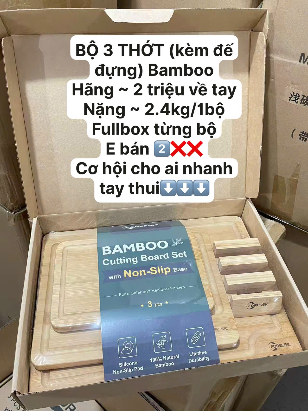 BỘ 3 THỚT BAMBOO XUẤT XỊN