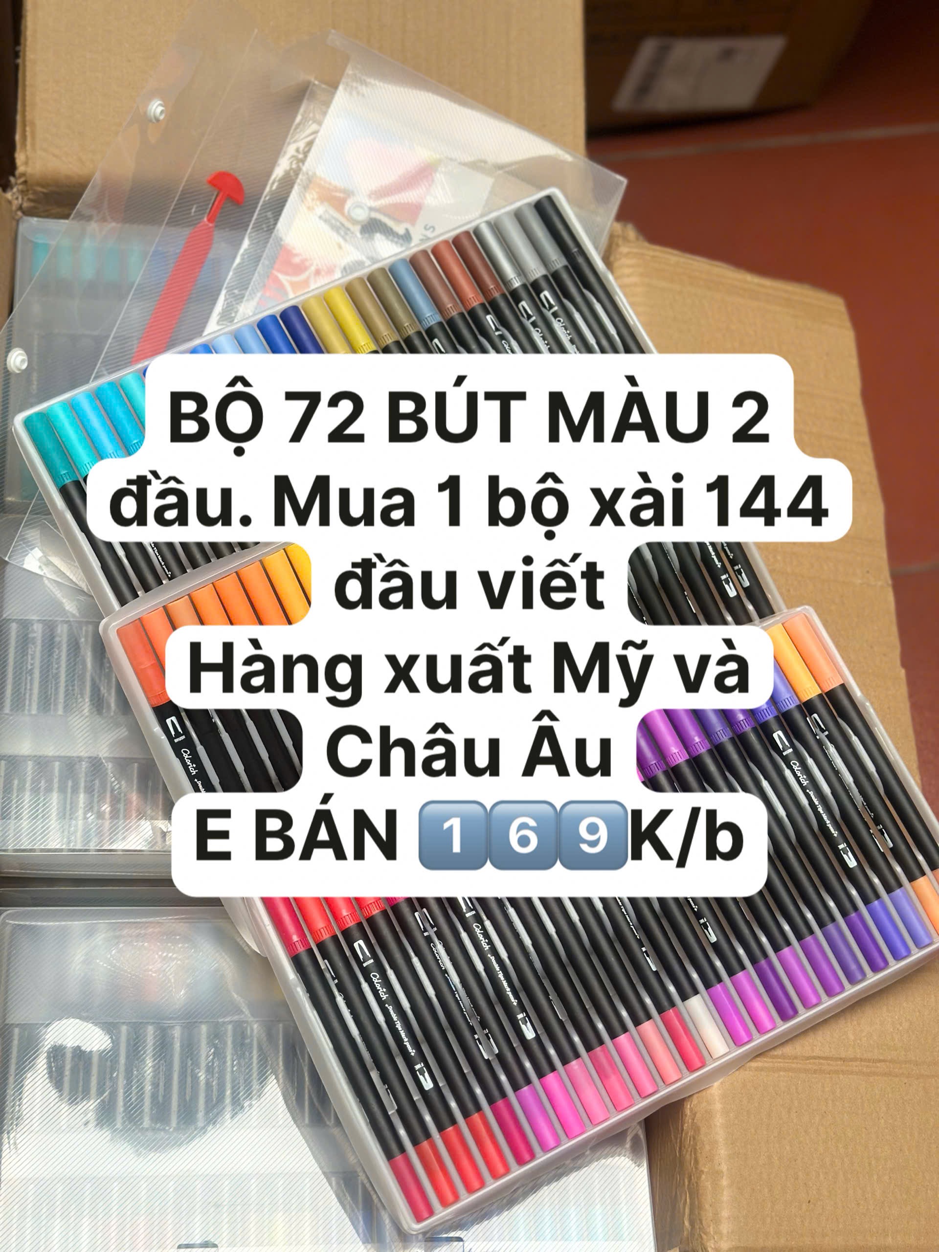 BỘ BÚT MÀU 72 MÀU XUẤT MỸ