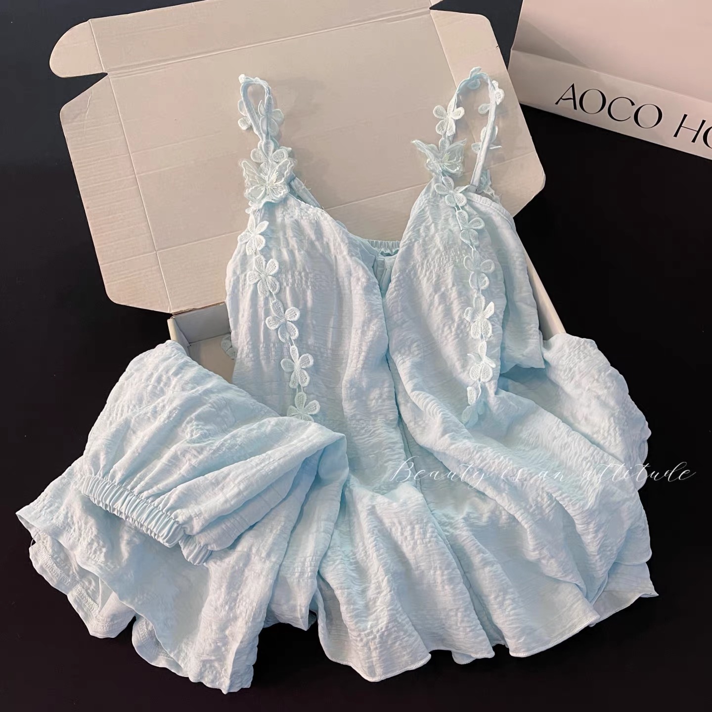 BỘ ĐÙI 2S HOA QC XANH KEM