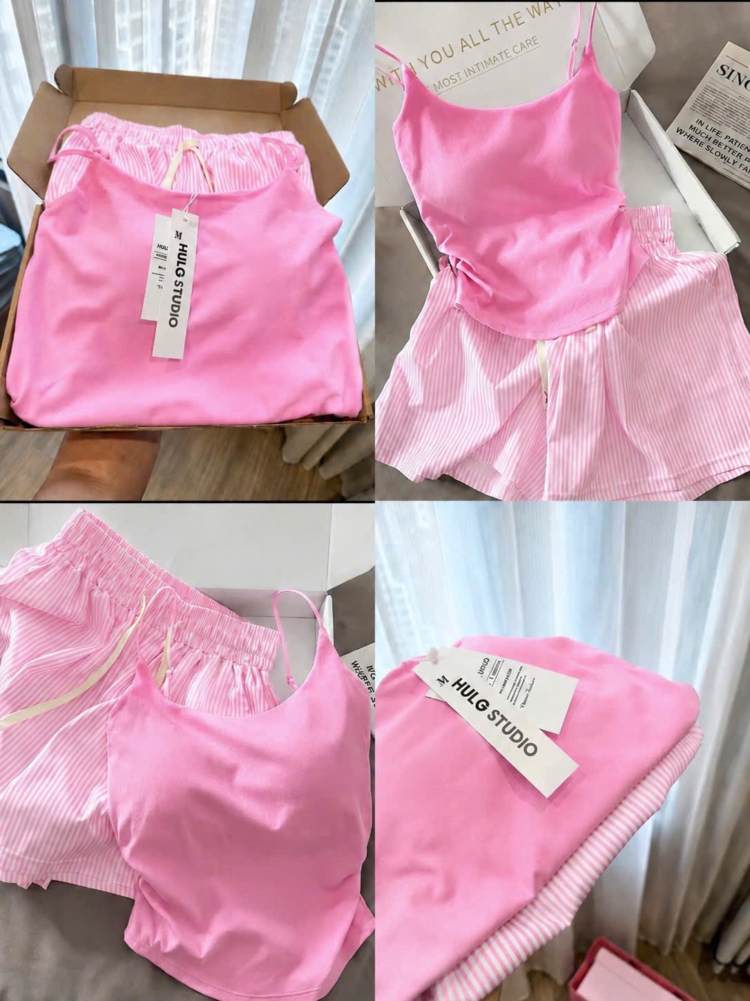 BỘ ĐÙI HỒNG 2S QUẦN KẺ