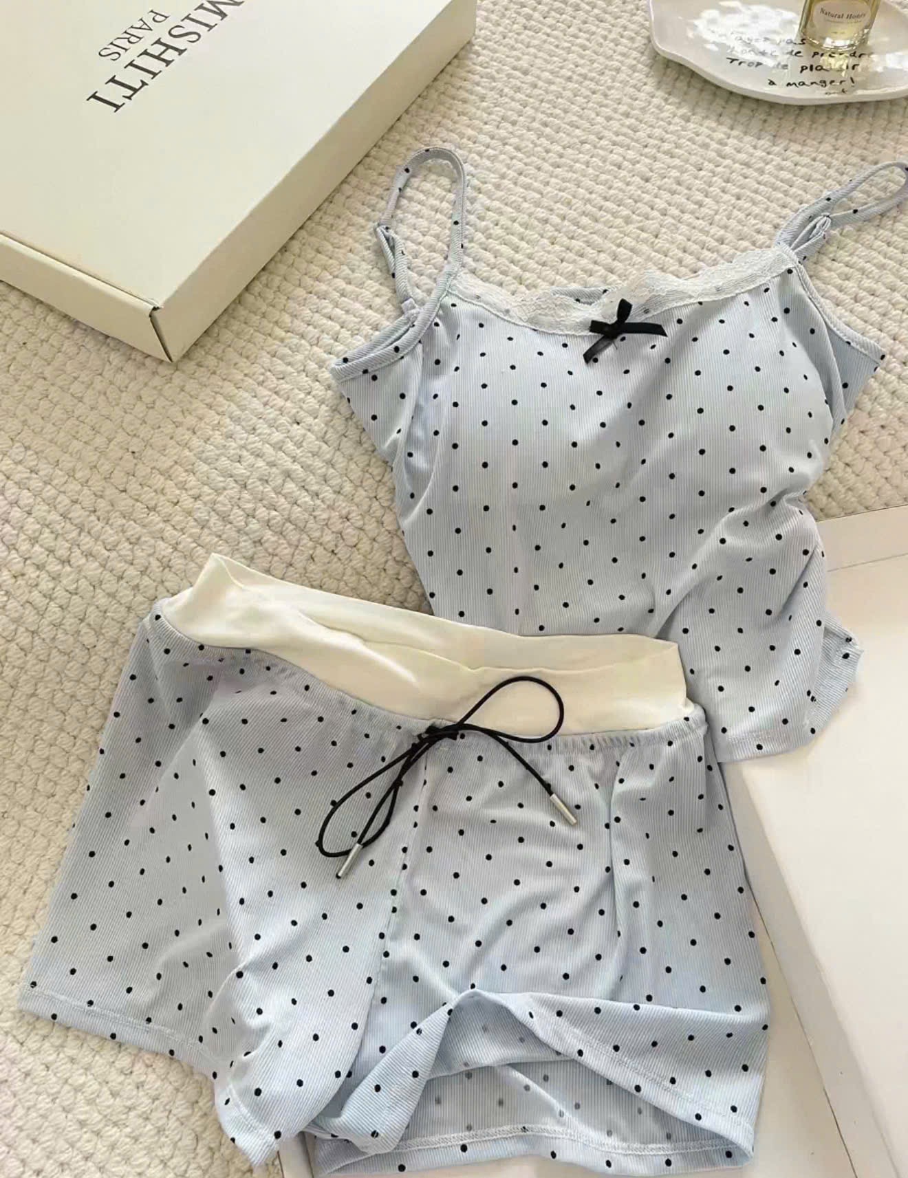BỘ ĐÙI XANB 2S CHẤM BI ĐỆM NGỰC