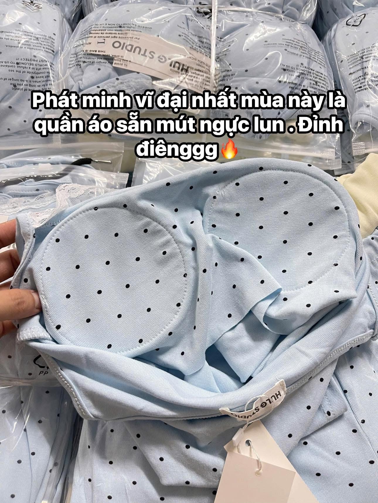 BỘ ĐÙI XANB 2S CHẤM BI ĐỆM NGỰC